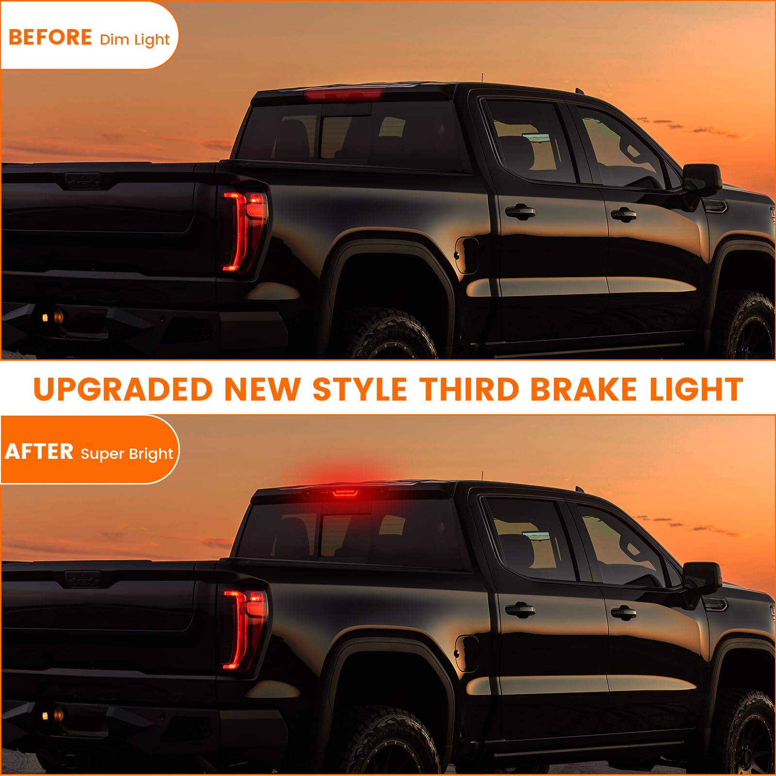 Third Brake Light Compatible With Silverado Sierra 1500 2500Hd 3500Hd 2007 2008 2009 2010 2011 2012 2013 Red Strobe 3Rd Brake Li