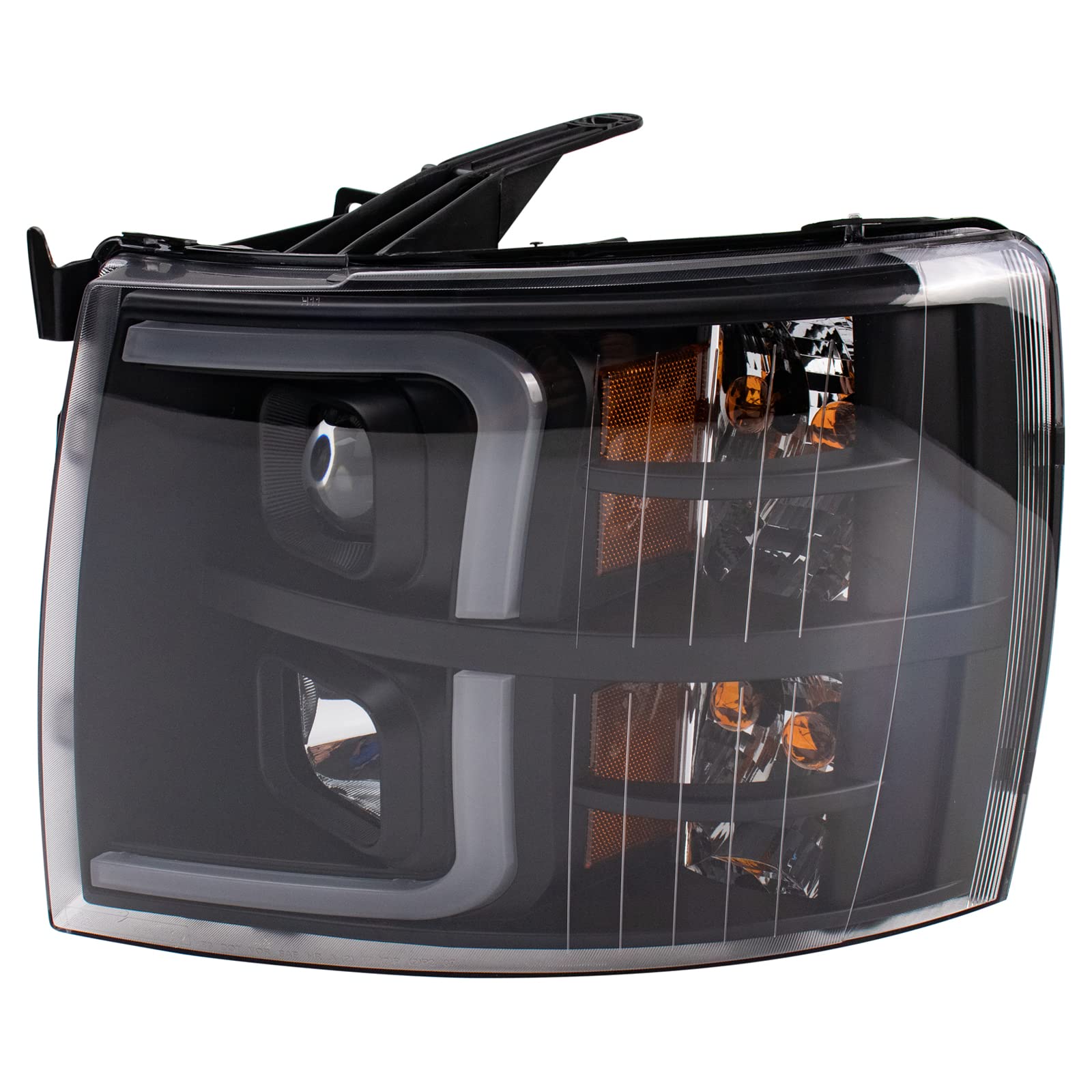 Trq Headlight Assembly Set Headlights Driver & Passenger Side Halogen Compatible With 2007-2013 Chevrolet Silverado 1500 2007-20