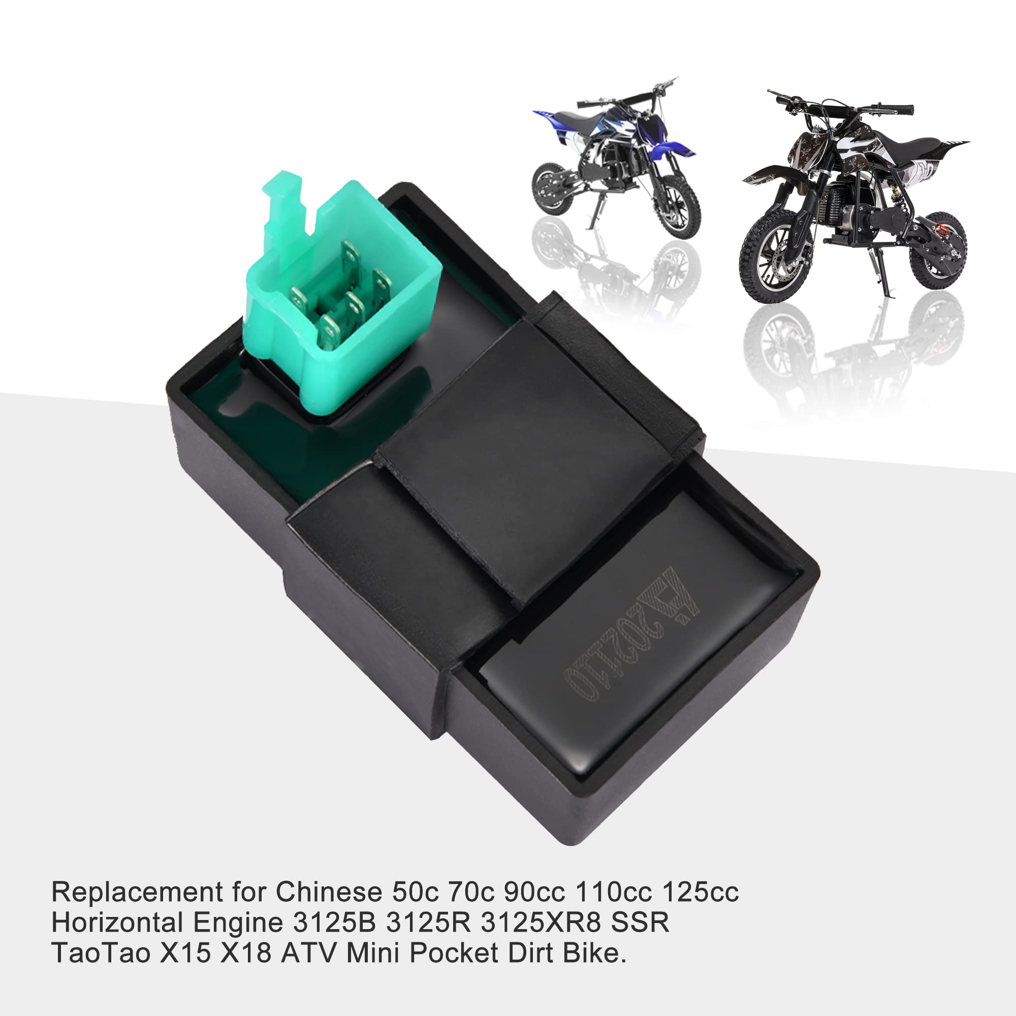 GOOFIT 5 Pin AC CDI Box Unit Replacement for Chinese 50c 70c 90cc 110cc 125cc Horizontal Engine 3125B 3125R 3125XR8 SSR TaoTao X15 X18 ATV Mini Pocket Dirt Bike