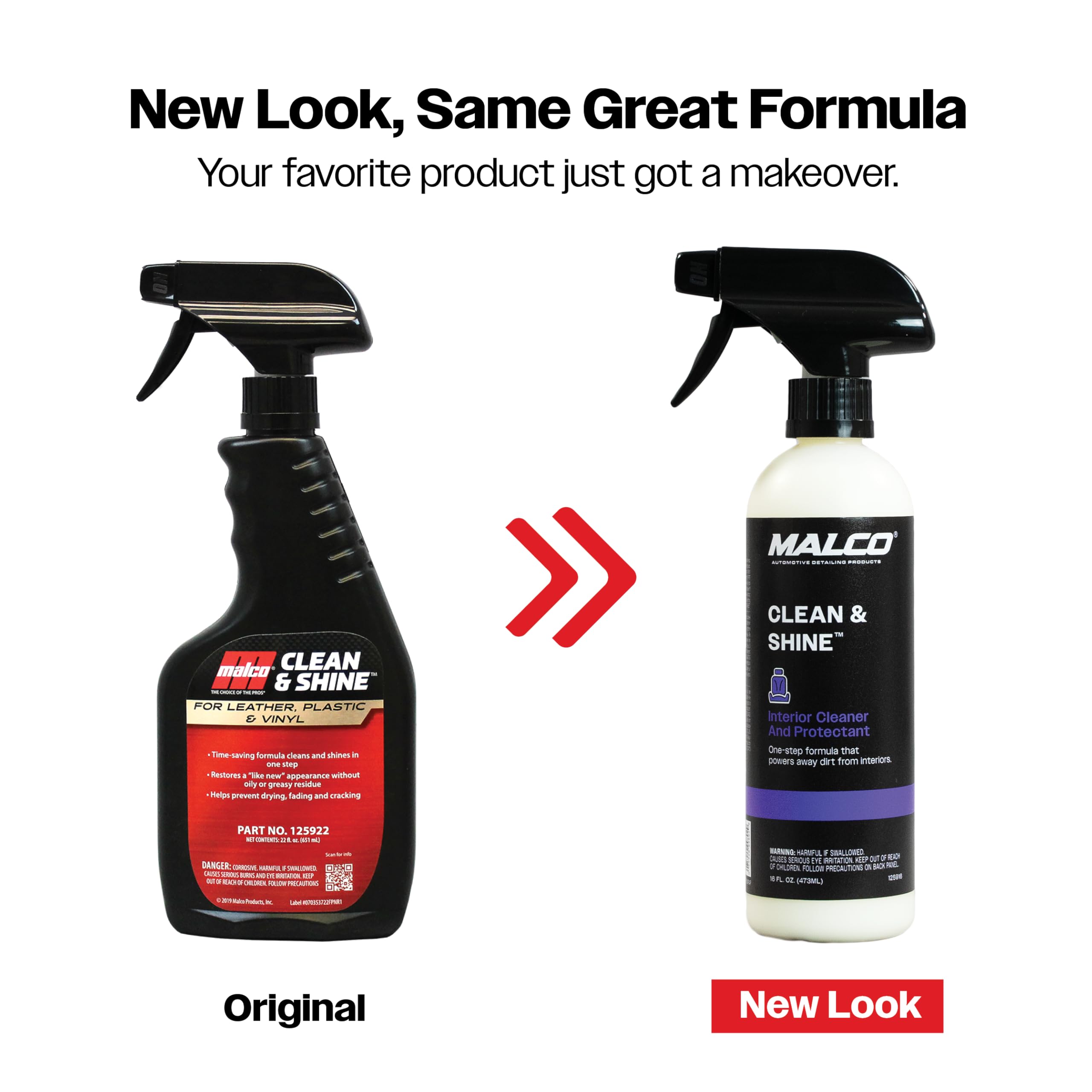 Malco Clean & Shine Interior Car Cleaner And Dressing - Restore Leather, Plastic And Vinyl Surfaces In Your Vehicle/Clean, Condi
