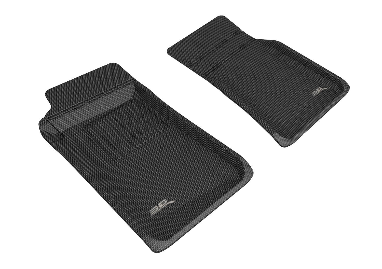 3D MAXpider Custom Fit Kagu Floor Mat (Black) Compatible with Mazda MX-5 Miata NA/MX-5 Miata NB 1989-2005 - Front Row