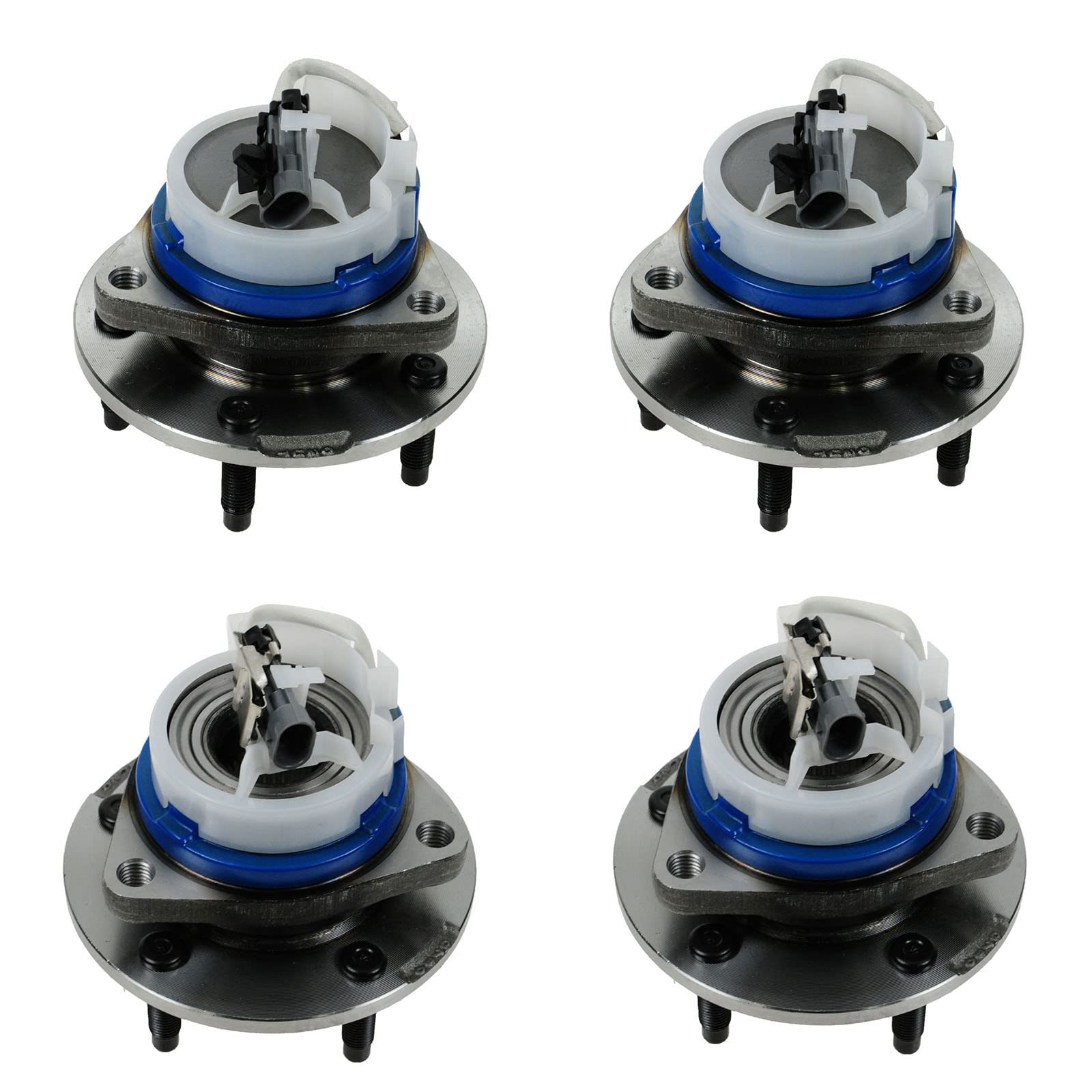 Trq Wheel Hub Bearings Assembly Set Compatible With 2005-2010 Cadillac Sts