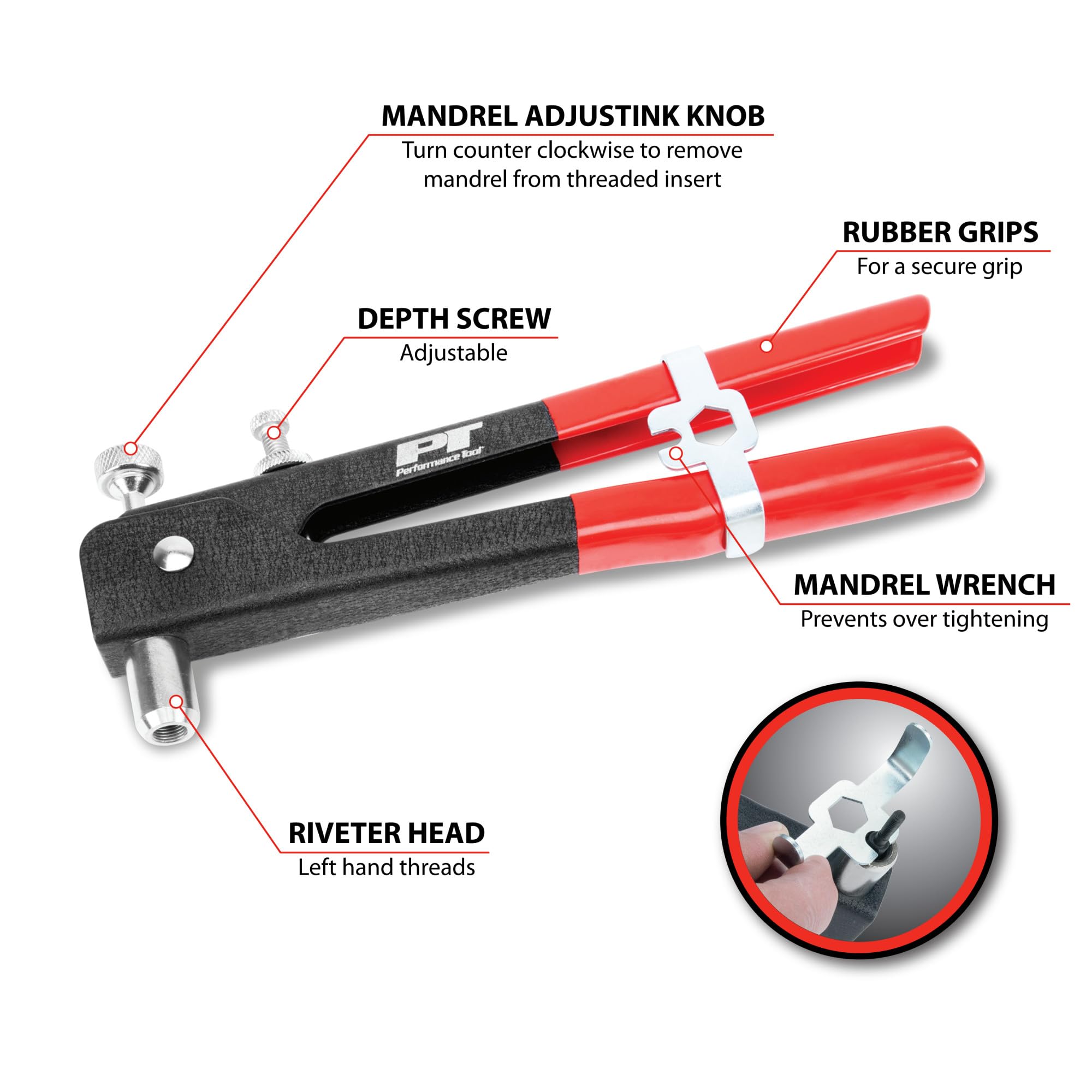 Performance Tool W2003 49Pc Threaded Insert Rivet Kit