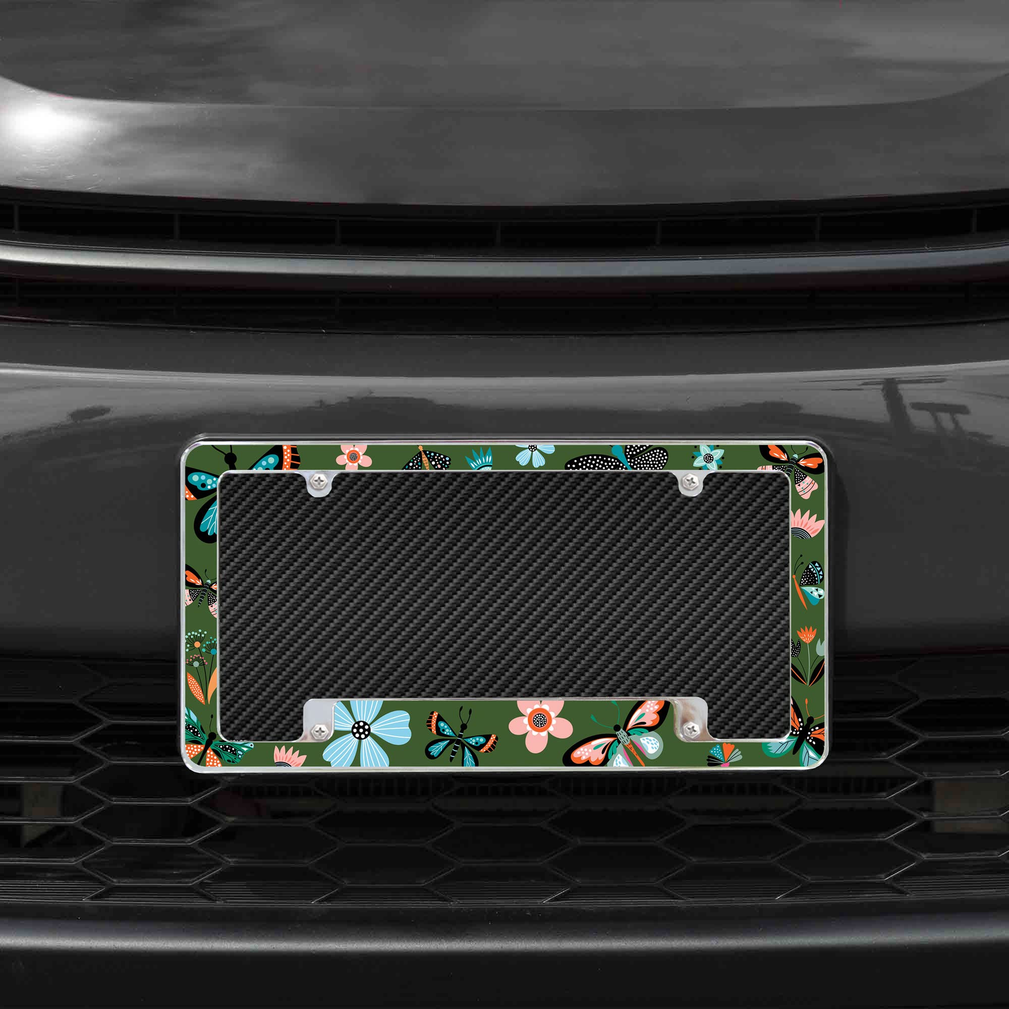 Rico Industries Rainbow Gay Pride Flag All Over Automotive License Plate Frame Traditional Rainbow Pride Flag Design LGBTQ+ Lice