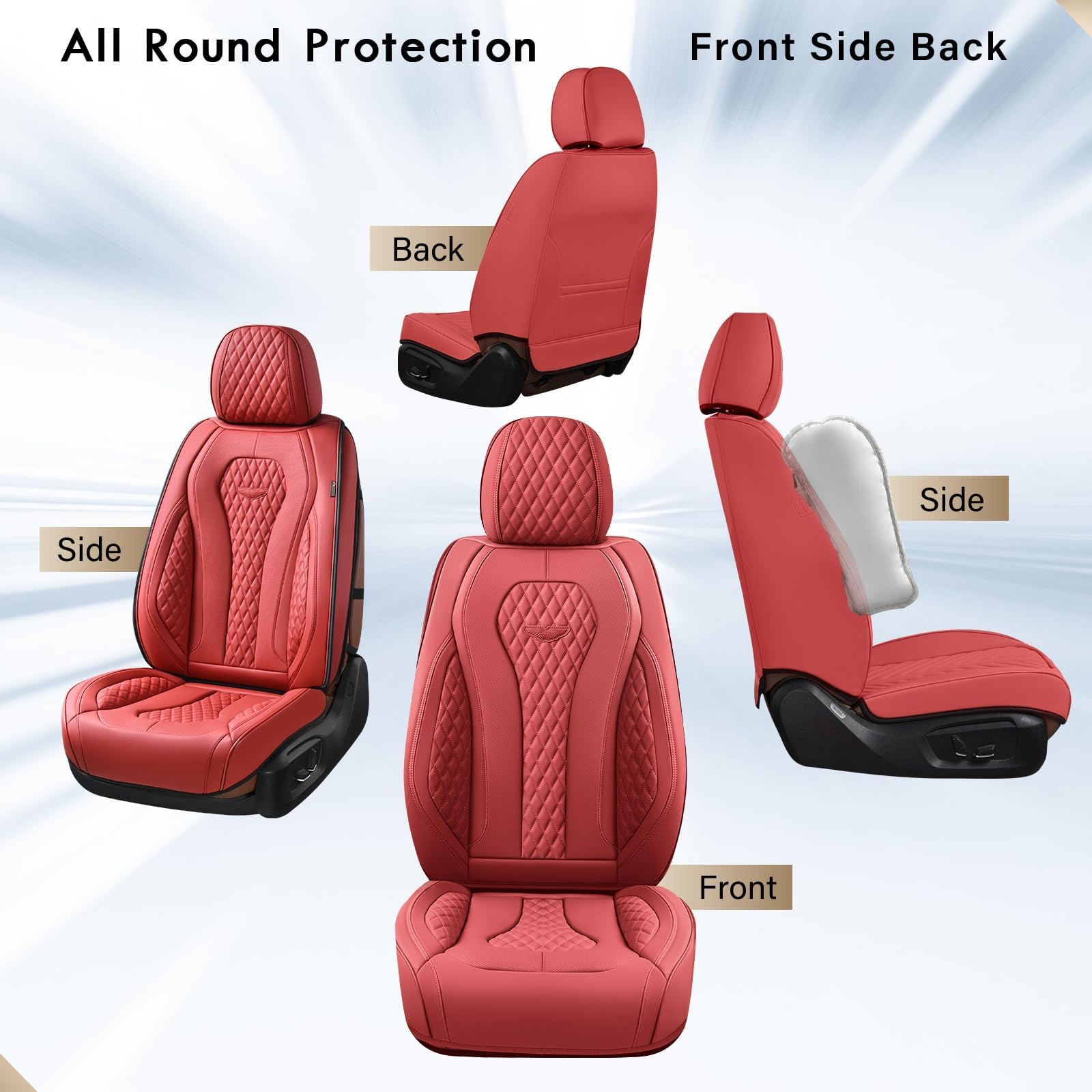 Coverado Seat Covers, Car Seat Covers Front Seats, Red Car Seat Cover, Waterproof Car Seat Covers, Car Seat Cushion, Front Car S