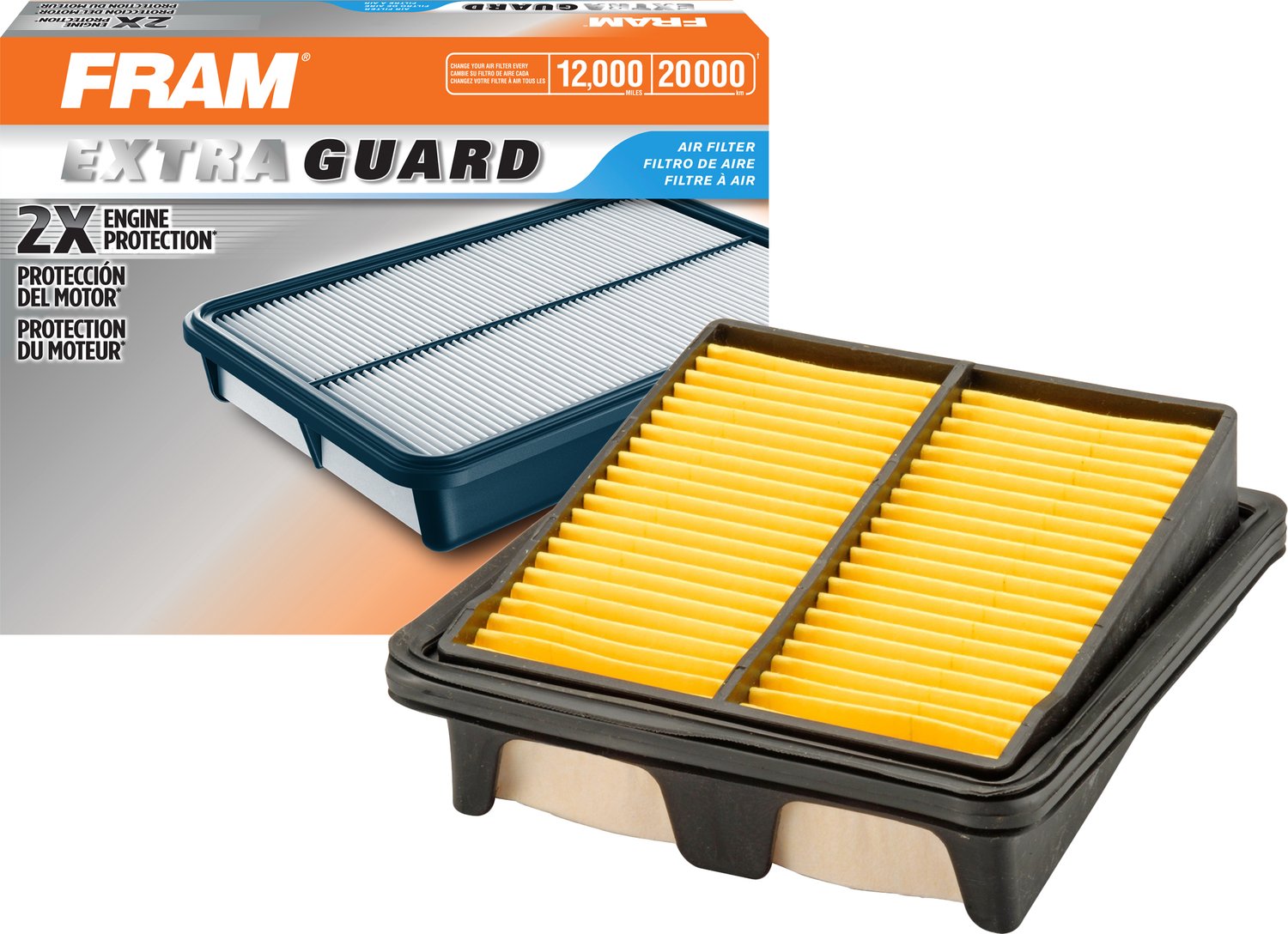 Fram Extra Guard Ca10233 Replacement Engine Air Filter For Select 2007-2008 Honda Fit (1.5L), Provides Up To 12 Months Or 12,000 Miles Filter Protection