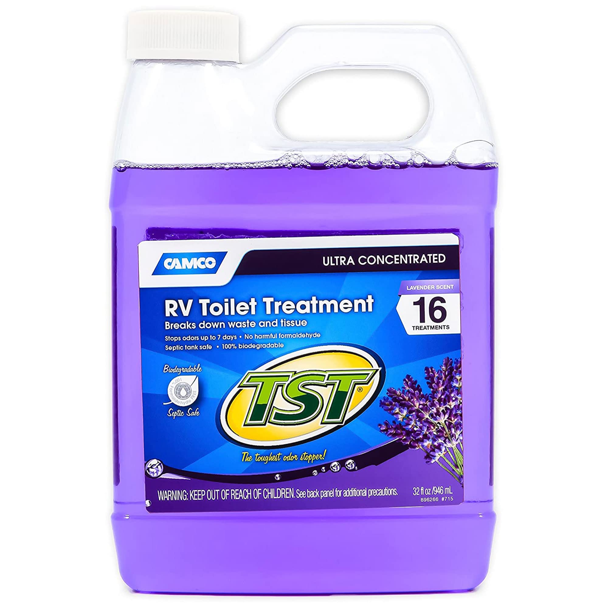 Camco Tst Blue Enzyme Rv Toilet Treatment Breaks Down With Septic Safe Formula And Clean Scent For Rv Sewer Chemicals And Cleane