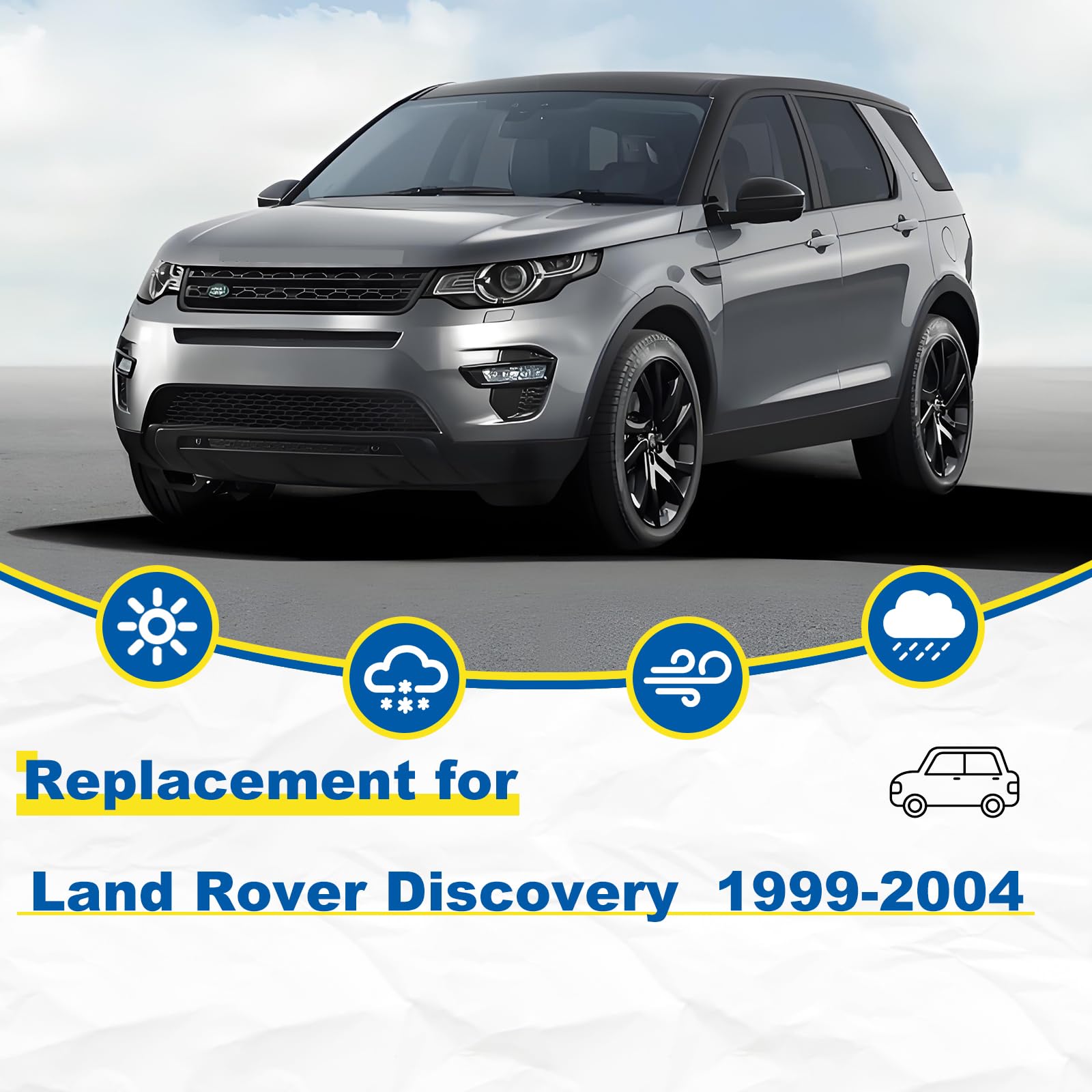 Hrsno 21''+21'' Windshield Wipers With 14'' Rear Wiper Blade Sets Automotive Replacement For Land Rover Discovery 1999-2004,Easy