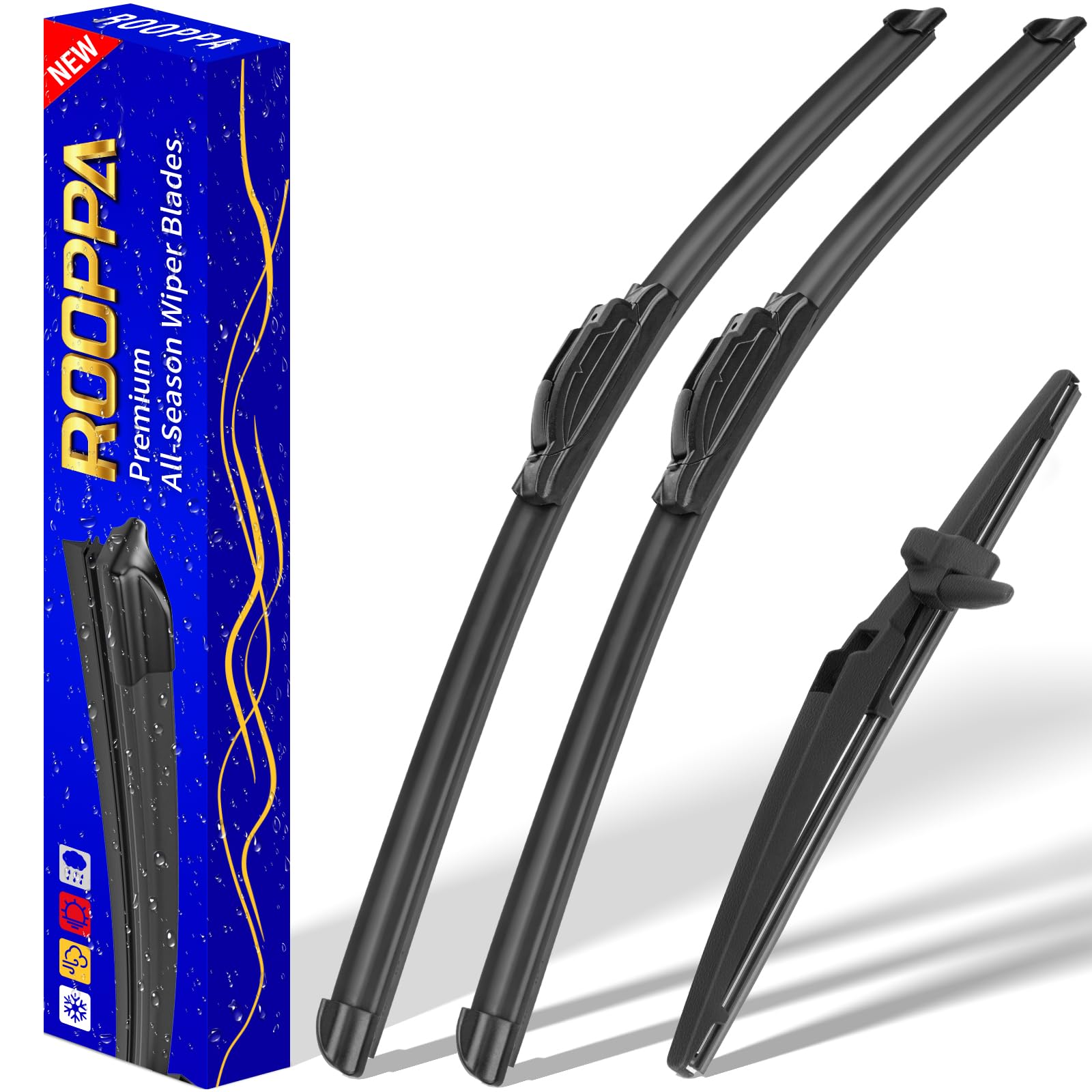 3 Wipers Replacement For 2010-2022 Toyota 4Runner, Windshield Wiper Blades Original Equipment Replacement - 24''/20''/12'' (Set
