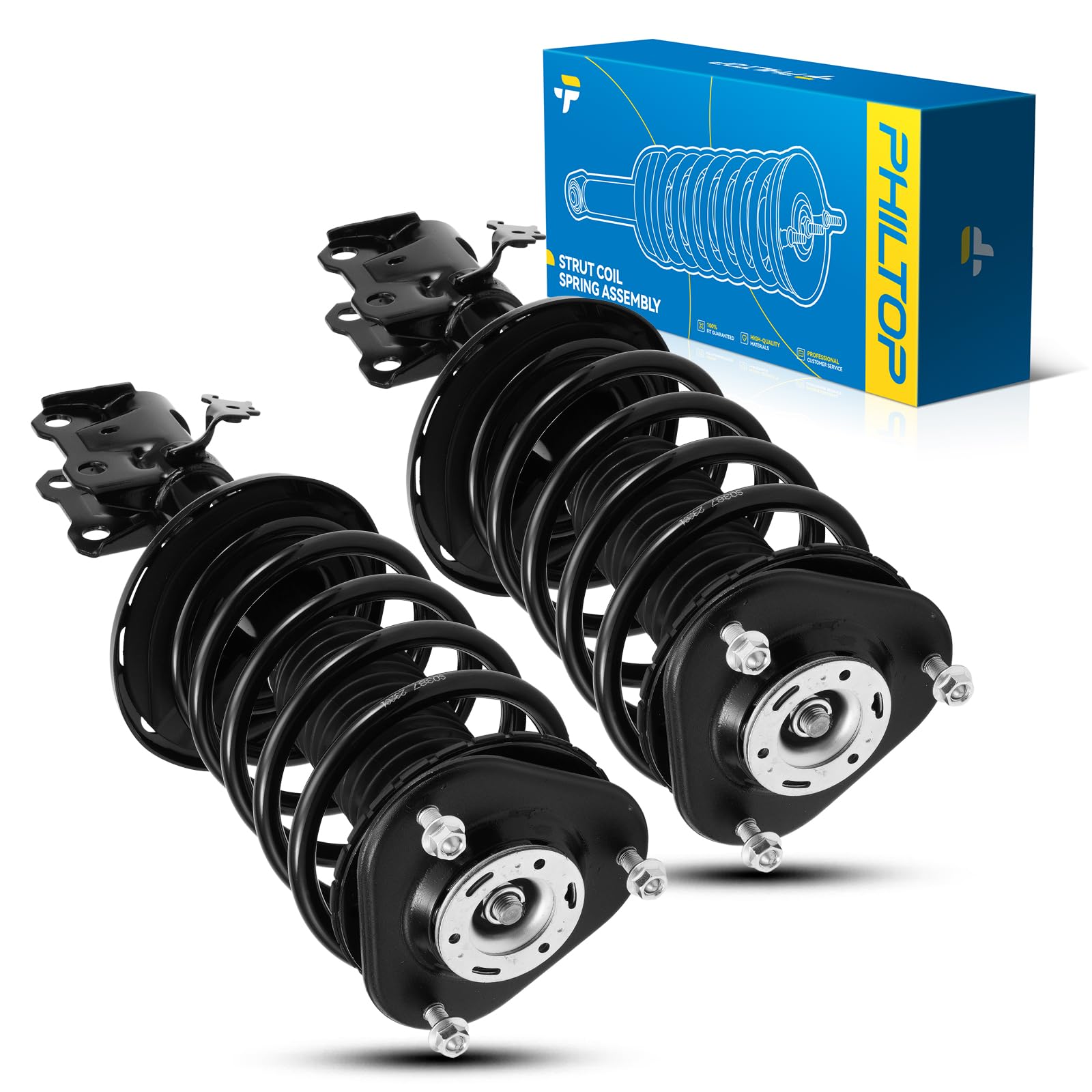 Philtop Front Struts For Prius 2010-2015 1.8L, Shock Absorber Complete Suspension 172688+172689, Struts With Coil Spring Assembl