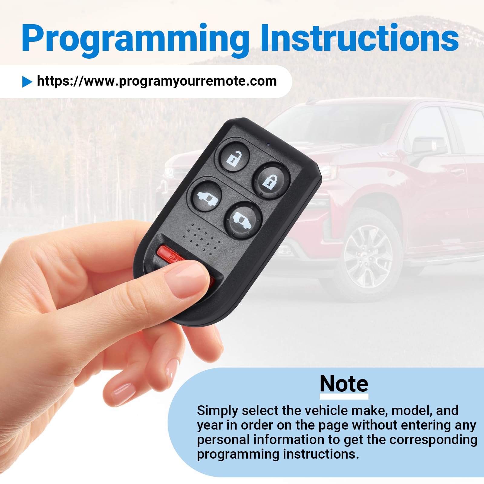 Key Fob Keyless Entry Remote Control Compatible with 2005 2006 2007 2009 2009 2010 Honda Odyssey Car Key Replacement for OUCG8D-