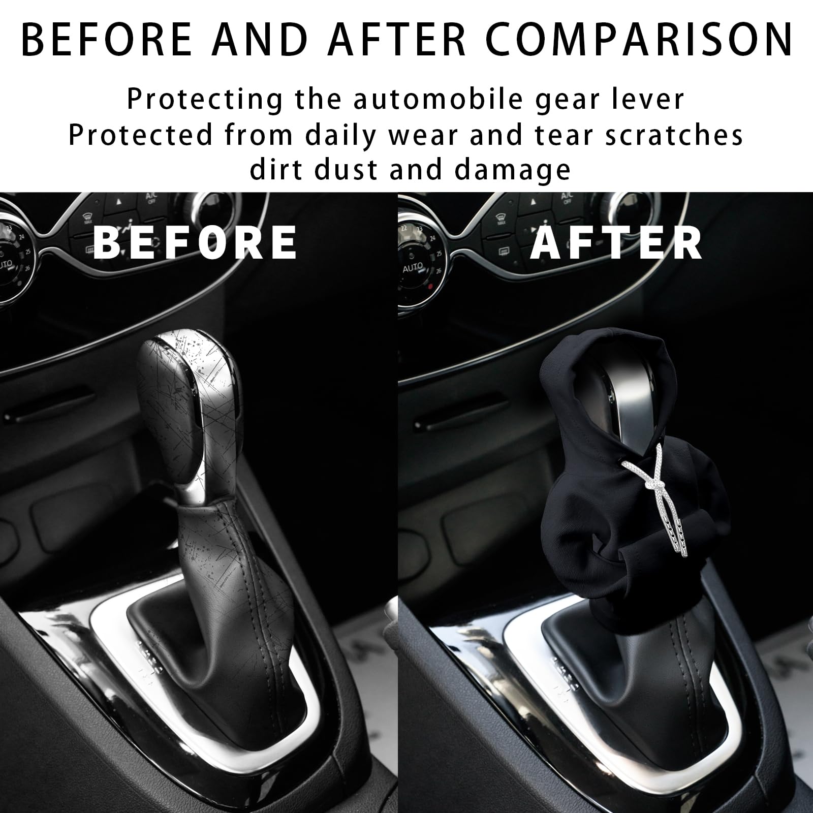 vvag Gear Shift Hoodie,Universal Shift Knob Hoodie, 4.7 Inch Car Shifter Stick Protector Decoration, Funny Hoodie Car Gear Shift