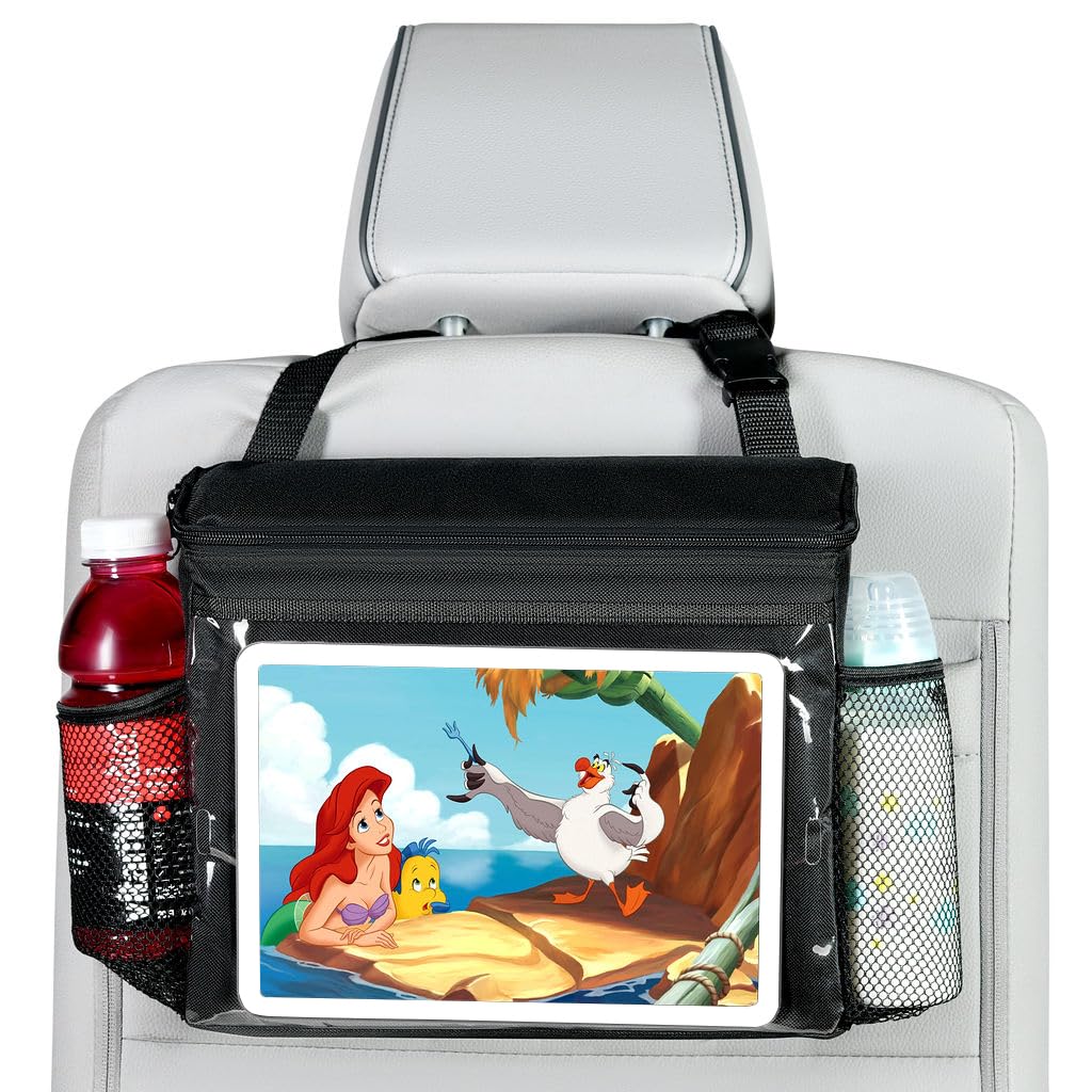lebogner Insulated Car Seat Back Organizer + iPad And Tablet Holder, Auto Driver Or Passenger Accessories Organizer, Vehicle Fro
