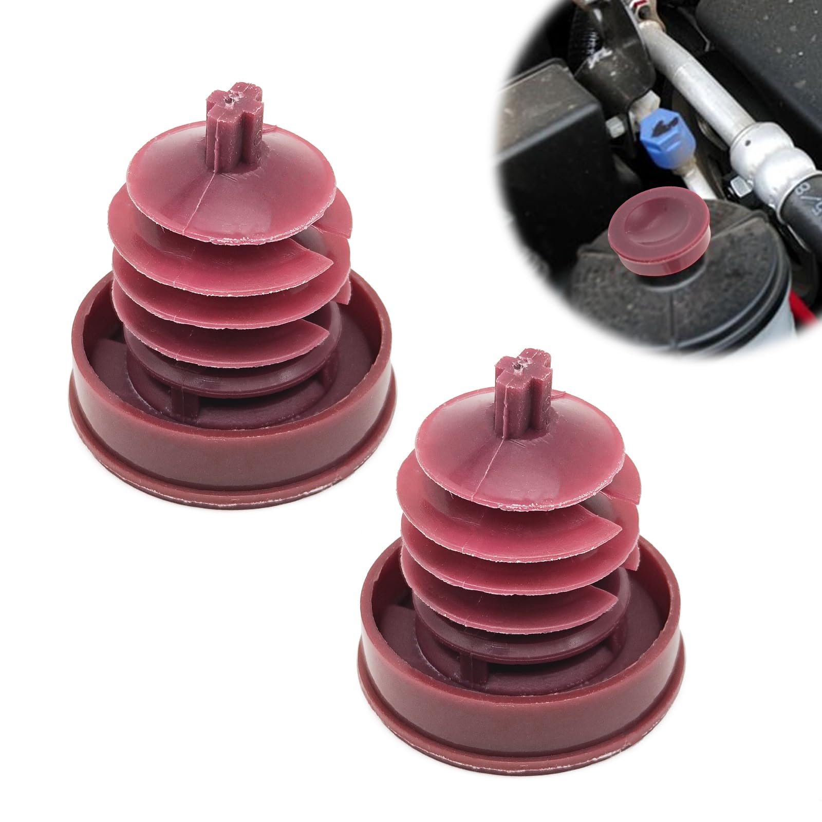 2Pcs Hydraulic Power Steering Cap, Compatible with Honda Acura, Replacement 53697-SB3-952 Power Steering Pump Reservoir Cap Plug