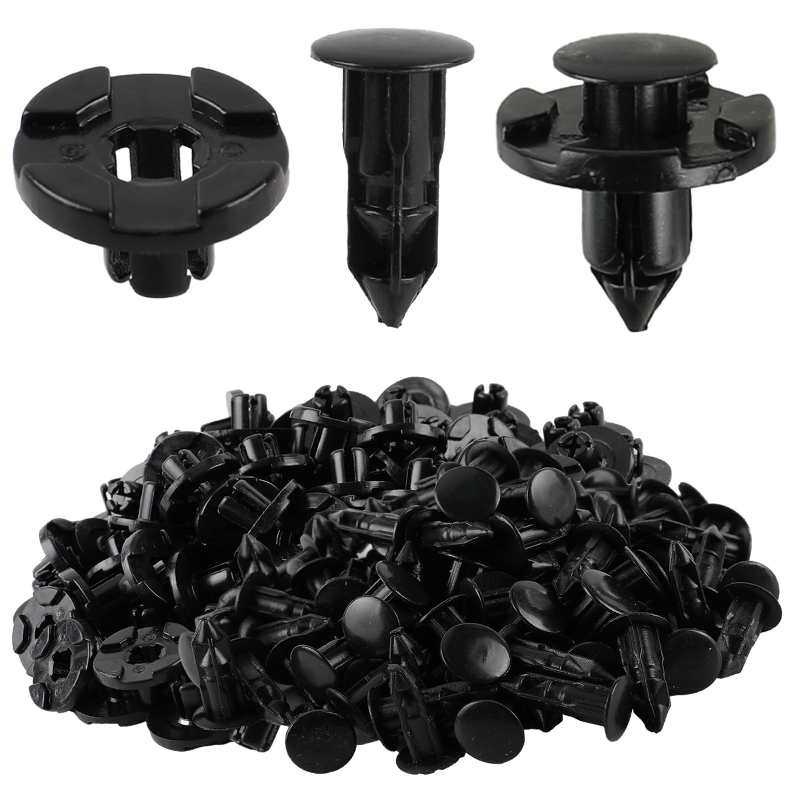 Motoall Nylon Fender Trim Panel Bumper Shield Retainer Fastener Rivet Push-Type Clips For 8Mm Hole Nissan Infiniti 01553-09321 A