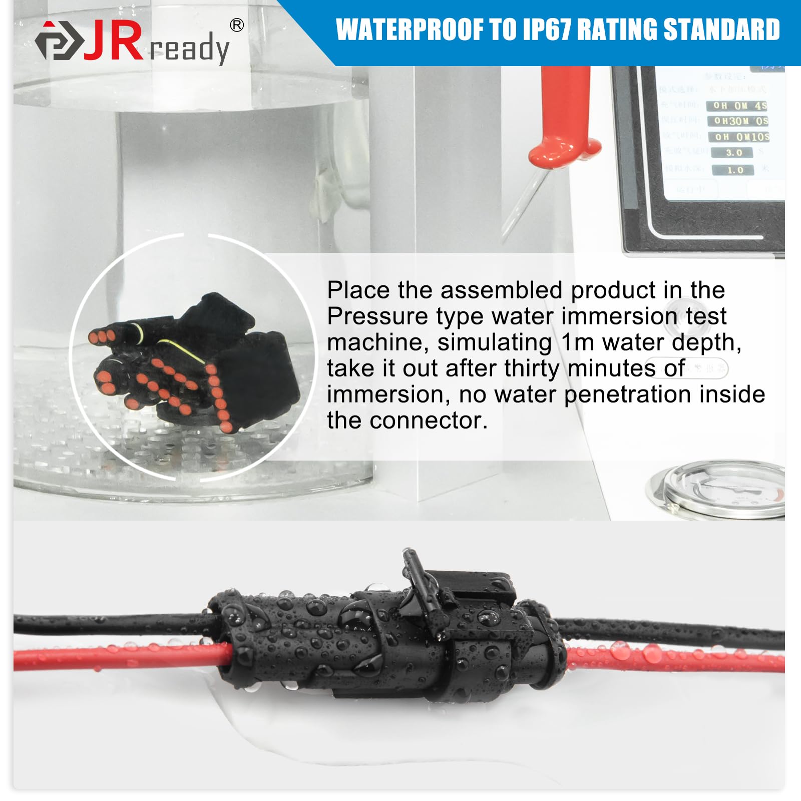 Jrready St6383 Waterproof Automotive Electrical Connectors Kits 510Pcs, 1/2/3/4 Pin Male&Female Connectors Plugs,Stamped Formed Contacts 18-16 Awg, Pin Removel Tools, For Car Truck Motorcycle Marine