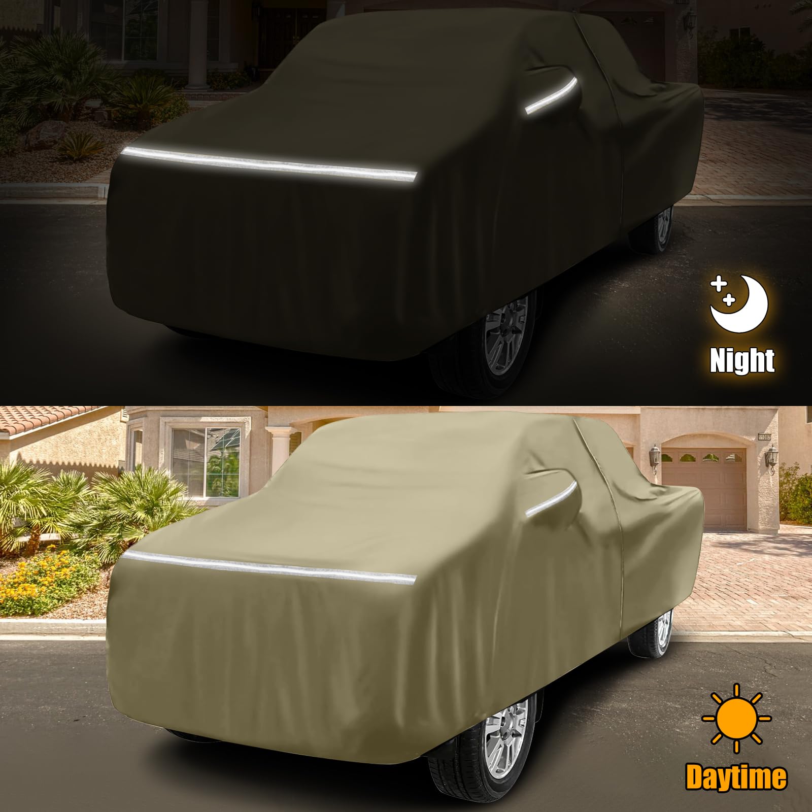 Waterproof Truck Covers Replace for 2005-2025 Toyota Tacoma CrewCab 6ft, Multilayer Heavy Duty with Cotton Liner All Weather Car