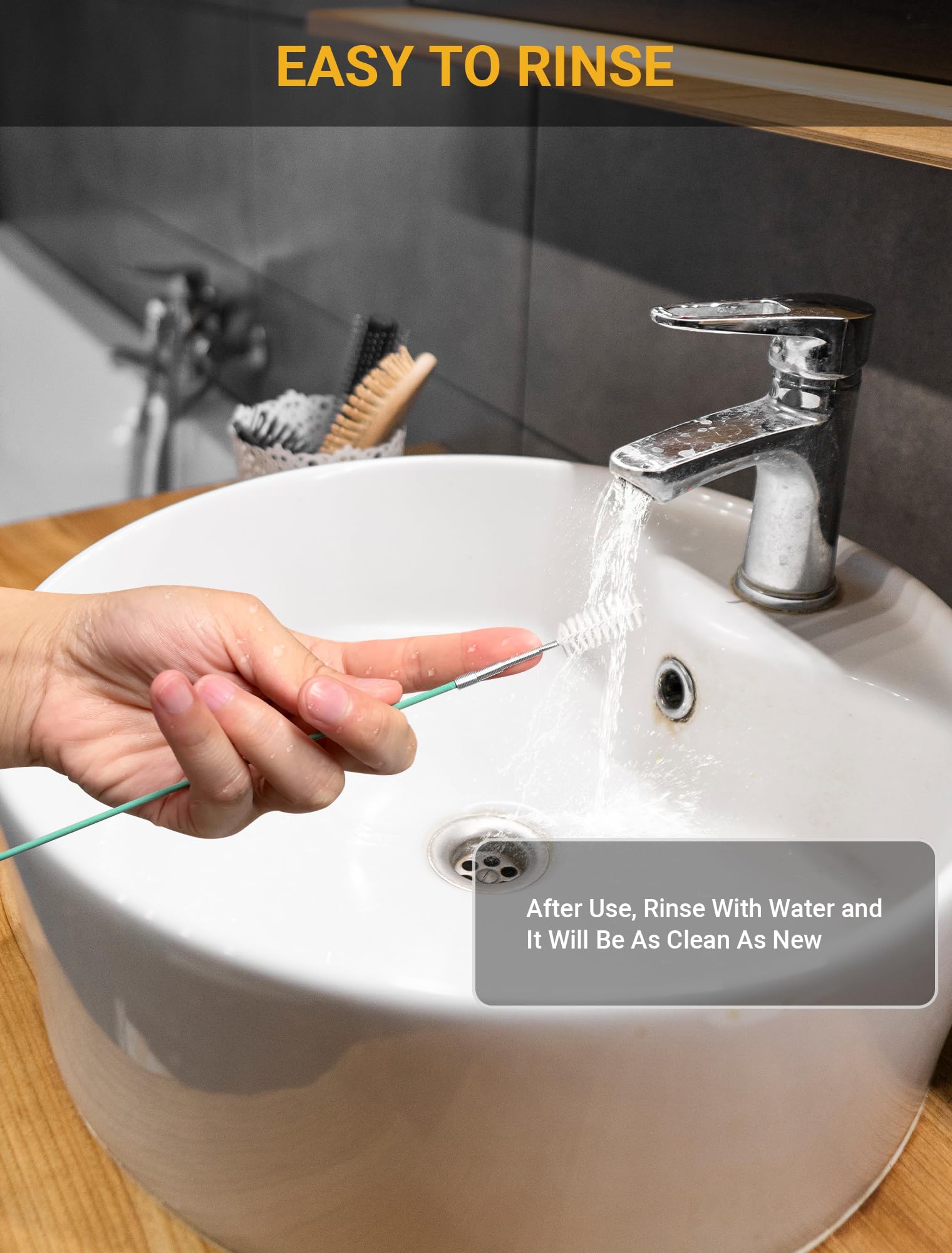 Sardvisa 2-Packs Auto Sunroof Drain Cleaning Tool,78 Inch Flexible Drain Brush Pipe Cleaners For Car,Tube Cleaning Brush Slim Dr