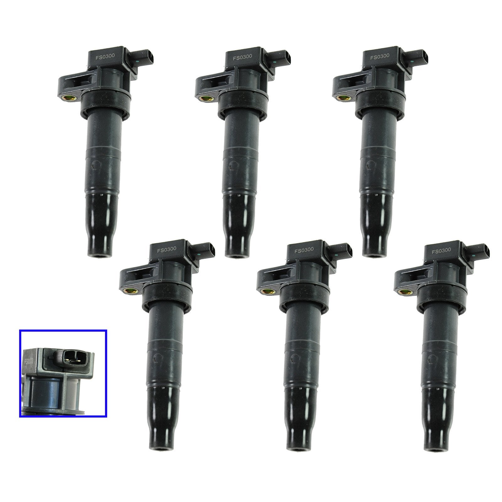 Trq Ignition Coil Set Compatible With 06-19 Hyundai 06-17 Kia Uf-546 U5087 Ign00119 27301-3C000 273013C000