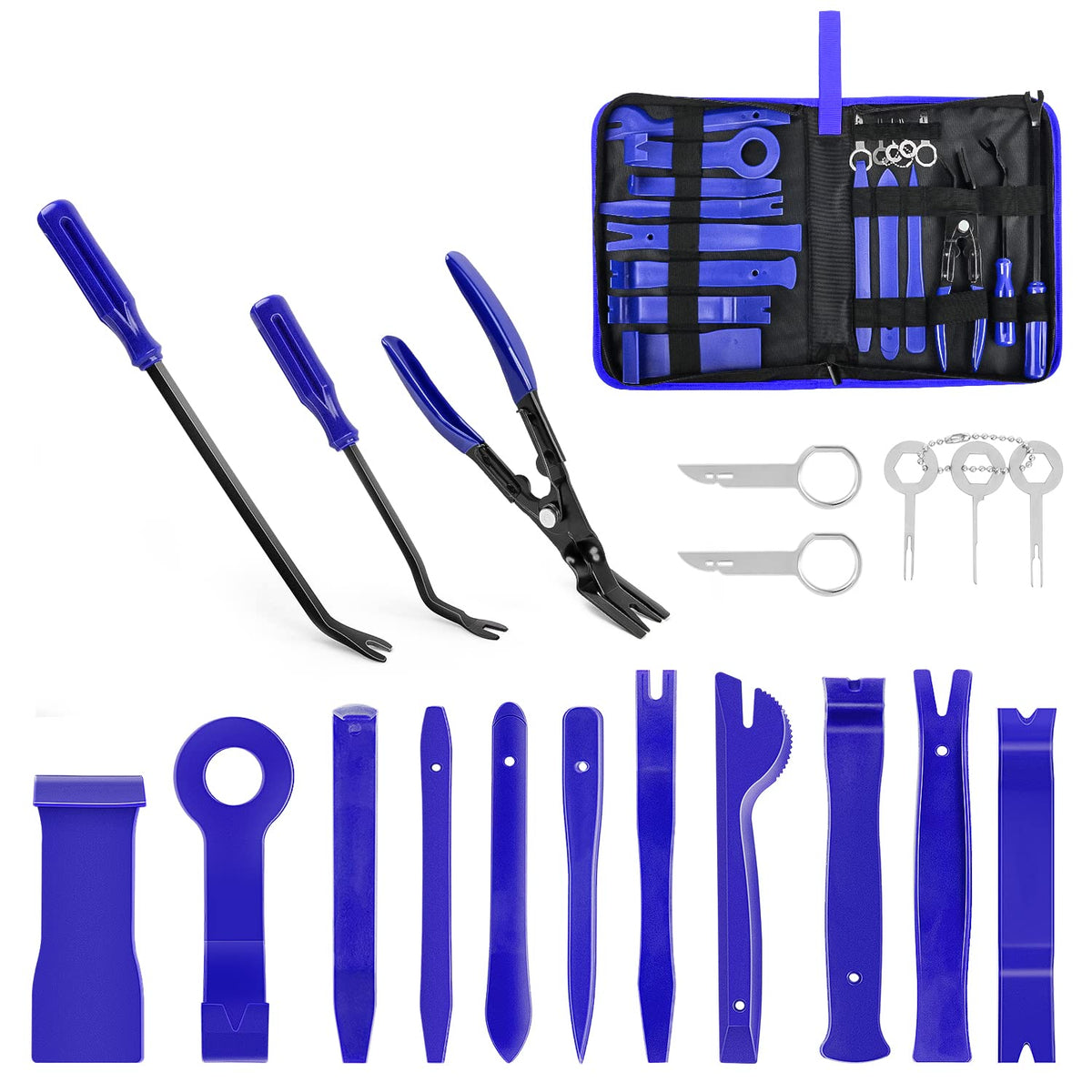Gooacc - Grc-49 19Pcs Trim Removal Tool Set & Clip Plier Upholstery Remover Nylon Car Panel Removal Set With Portable Storage Ba