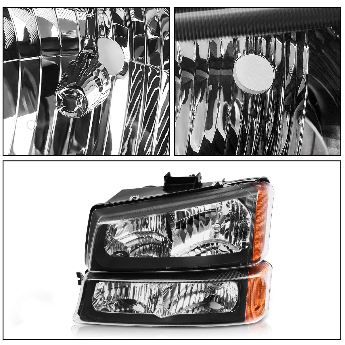 Dwvo Headlights + Taillight Combo Compatible With 03-06 Chevy Silverado 1500/2500Hd 05-06 Silverado 1500 Hd 03-04 Chevy Silverad