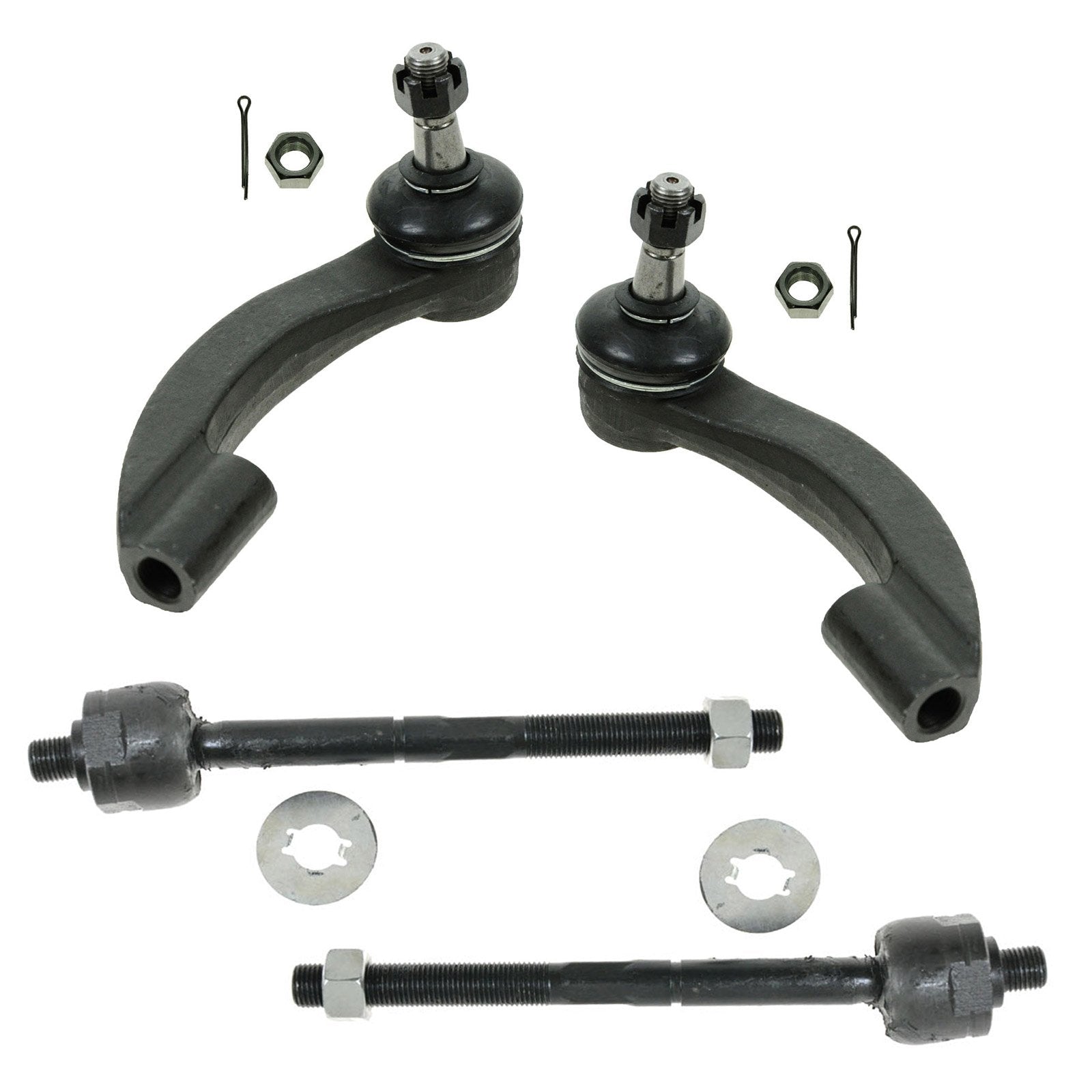 Trq Front Tie Rod Set Compatible With 1995-2000 Chrysler Cirrus 1996-2006 Sebring 1995-2006 Dodge Stratus 1996-2000 Plymouth Bre