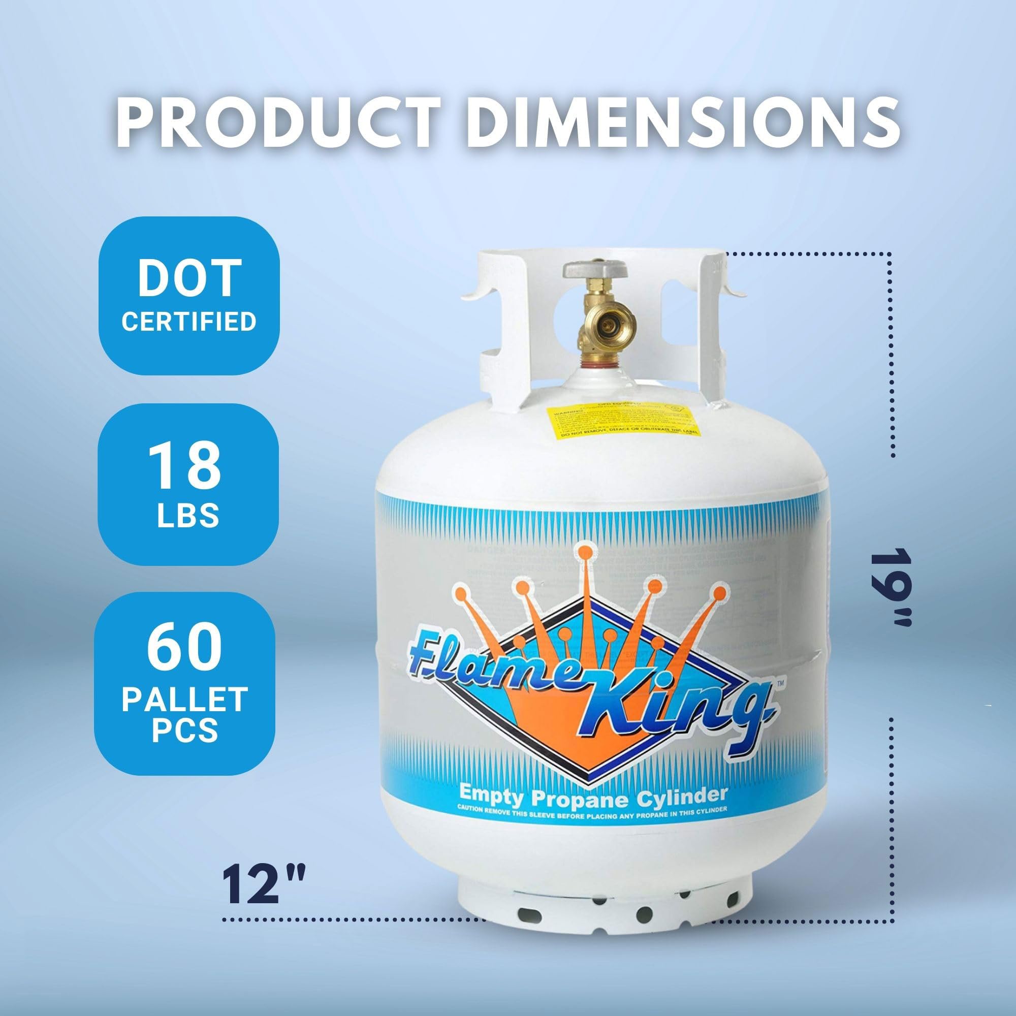 Flame King Ysn Imports Manchester Tank & Equip 10504 Grill Propane Tank, 20 Lb