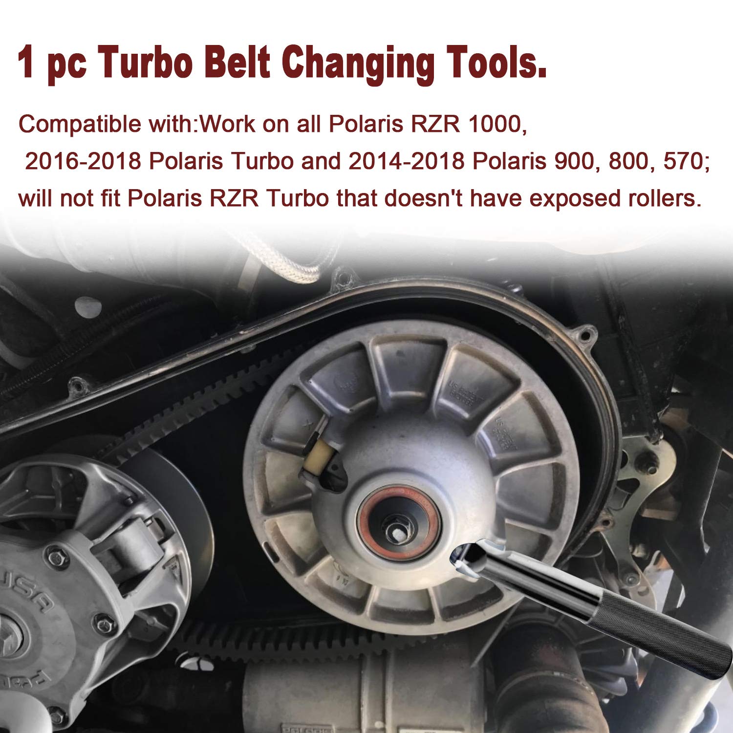 Belt Changing Tools Belt Replacement Tools Clutch Removal Wrench Tool Kit Compatible With Polaris Rzr 900 S 1000 S Xp 800 Turbo - Black