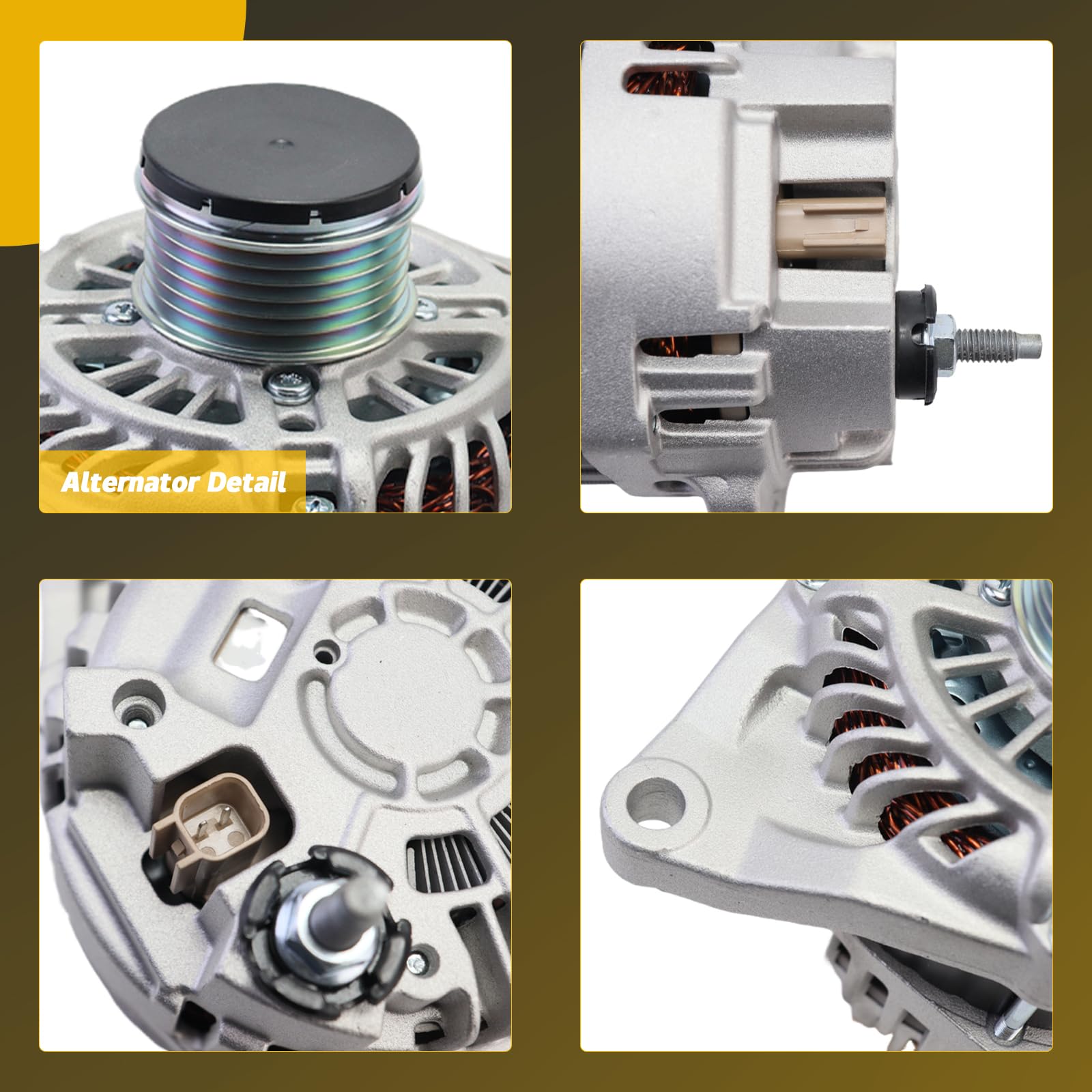 YINAVAGAD Alternator for Dodge Avenger 2008-2013 Caliber 2007-2012, for Chrysler 200 2011-2013 Sebring 2007-2010, for Jeep Compa