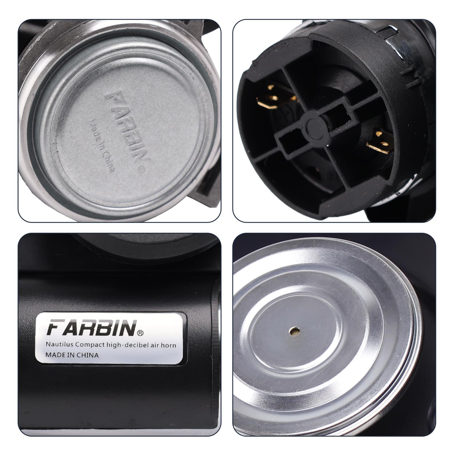 Farbin 24V Air Horn With Compressor 24 Volt Train Horn For Trucks Super Loud Car Horn With Wiring Harness