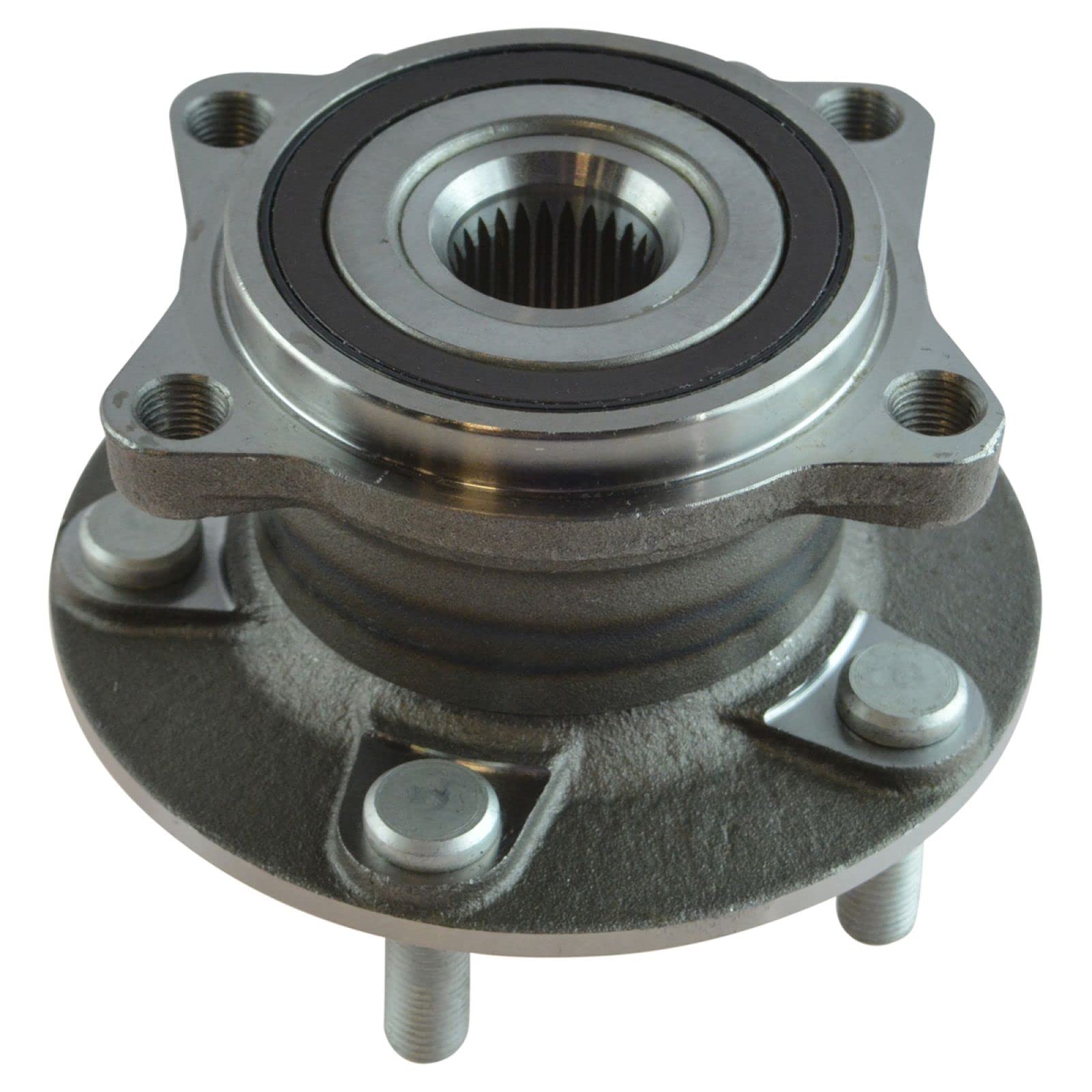 TRQ Rear Passenger Side Wheel Bearing & Hub Assembly with ABS Sensor Compatible with 2008-2015 Mitsubishi Lancer 2007-2012 Outla