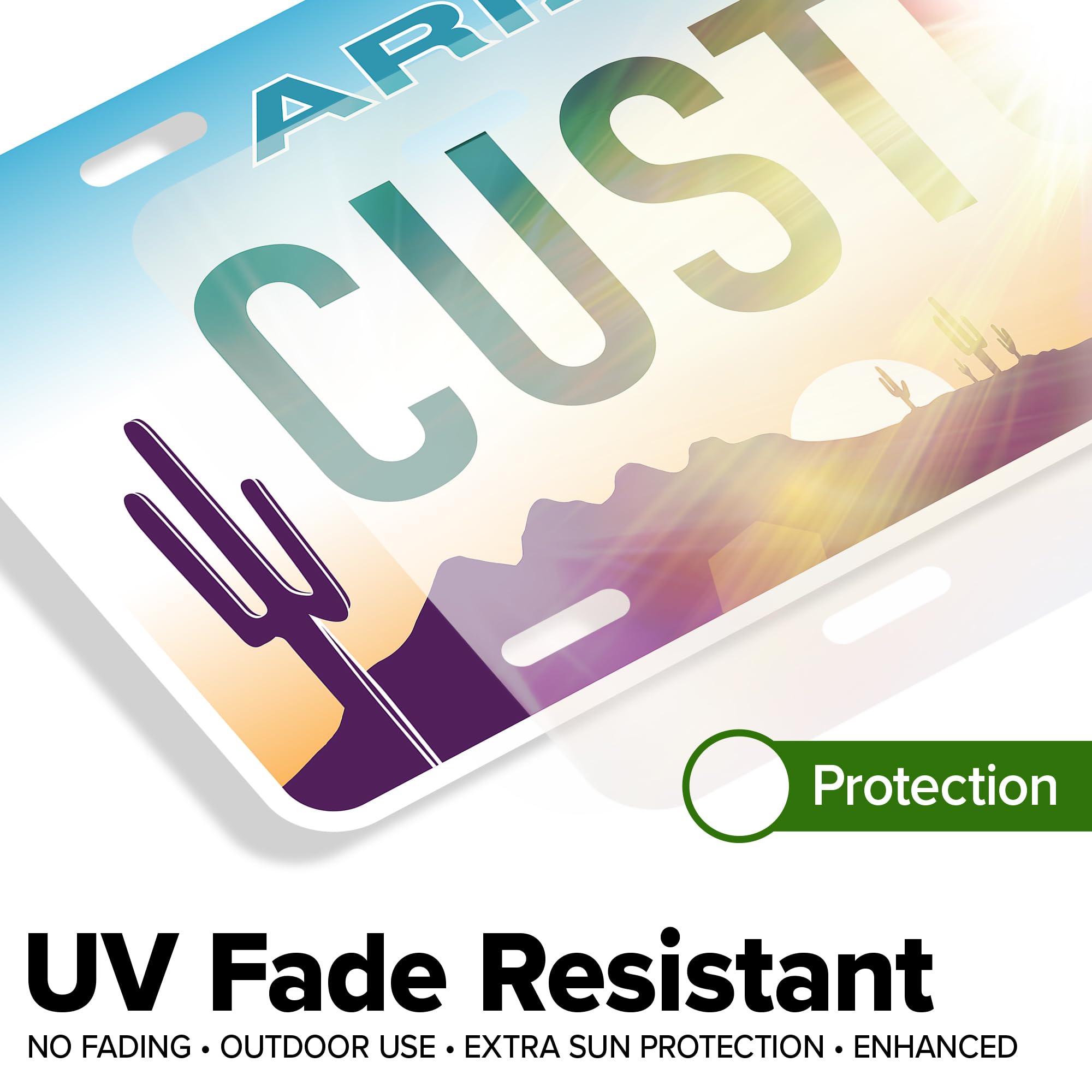 Custom Arizona License Plate, Personalized License Plates For Car, 6X12 Inch, Rust-Free Fade Resistant Aluminum, Usa Made By My