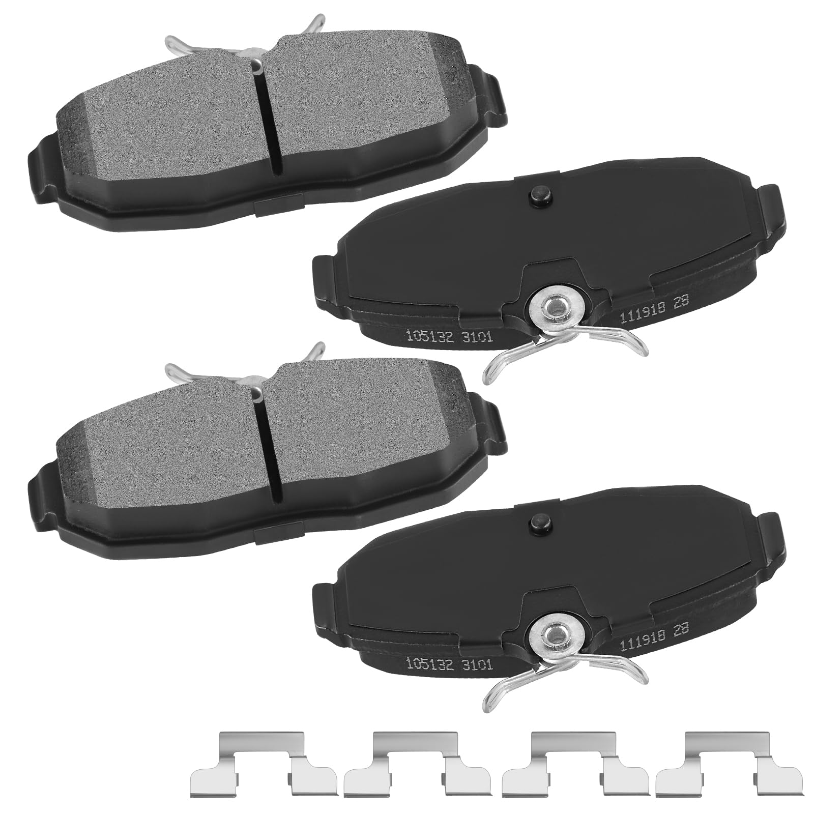 Cciyu D1082 Rear Ceramic Brake Pads Kits 4Pcs Fit For 2005-2011 For Ford Mustang