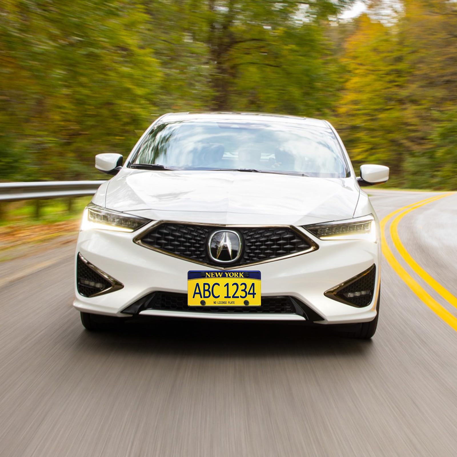 Aootf License Plate Covers- Clear Flat License Plate Protector, Unbreakable Plastic Protective Shield With Screws Caps, 2 Pack F