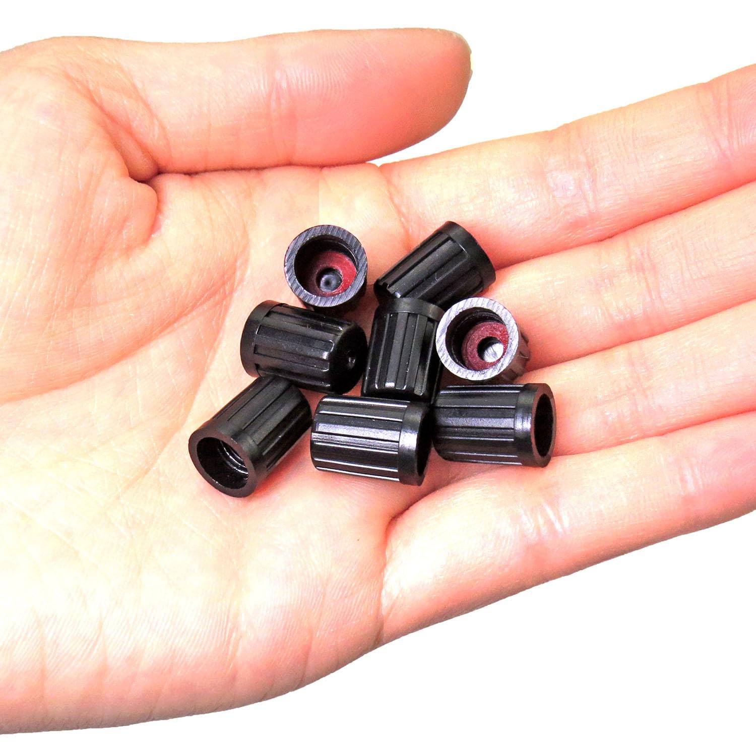 Plastic Tire Valve Stem Caps Black Valve Stem Covers With Rubber Seal Universal Long Air Valve Caps Fit Tpms20018 Rubber Valves