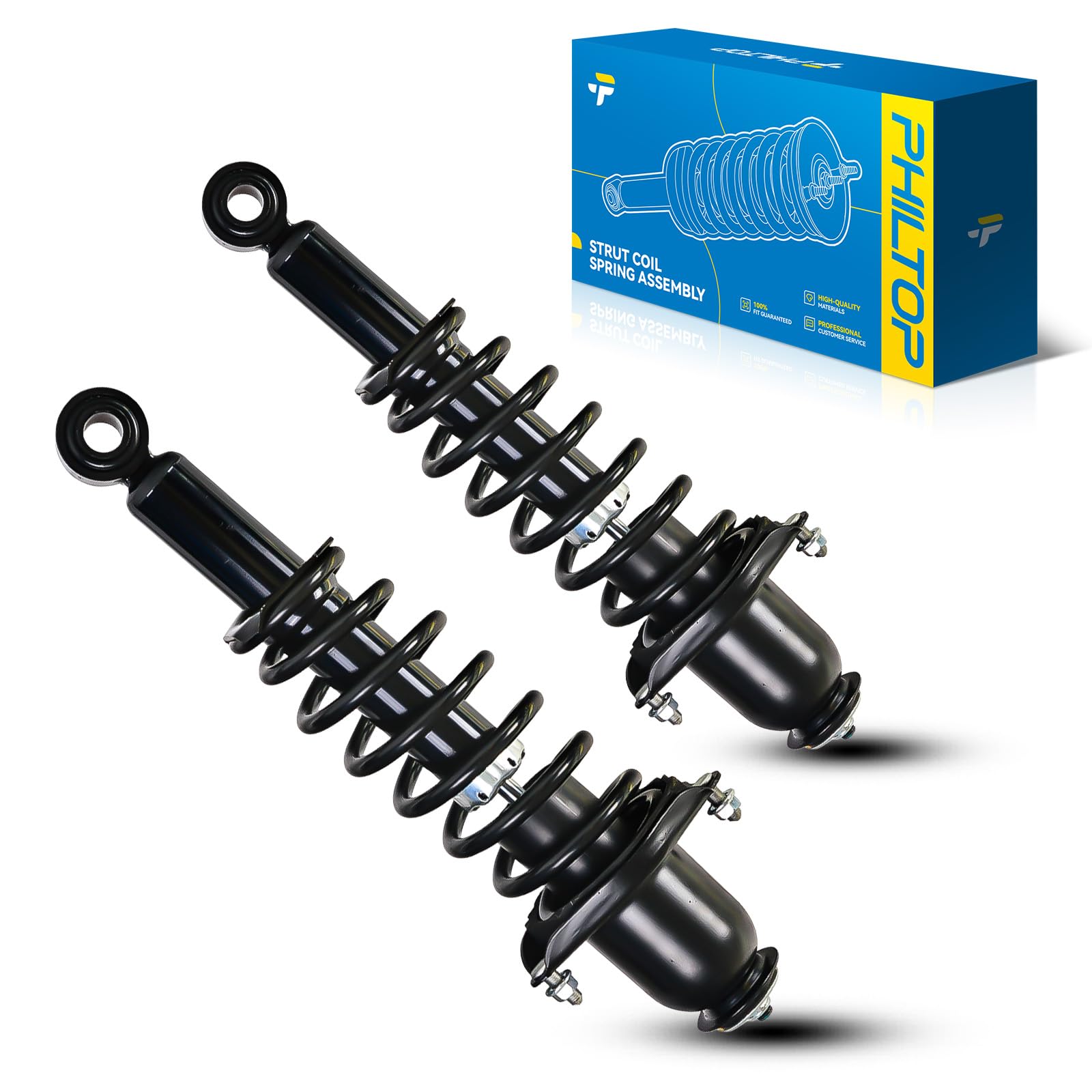 Philtop Rear Struts Shock Absorber Assembly Fits Toyota Corolla 2009 2010 2011 2012 2013, Complete Suspension 172599L 172599R, S