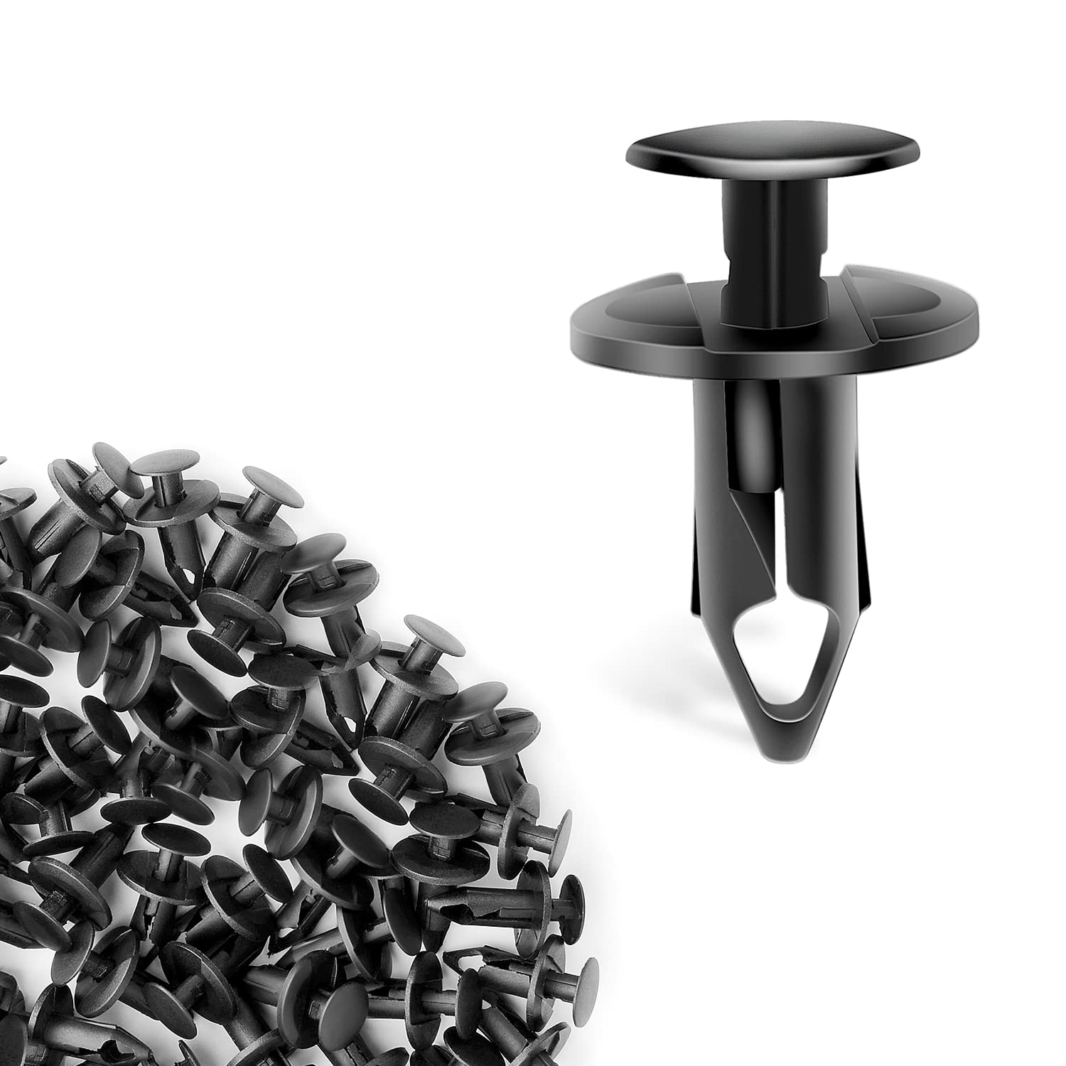 Frokom 100Pcs 8Mm Hole Size Nylon Car Bumper Retainer Clips Push Type Utv Atv Fender Push Clips For Toyota 52161-02020 52161-160