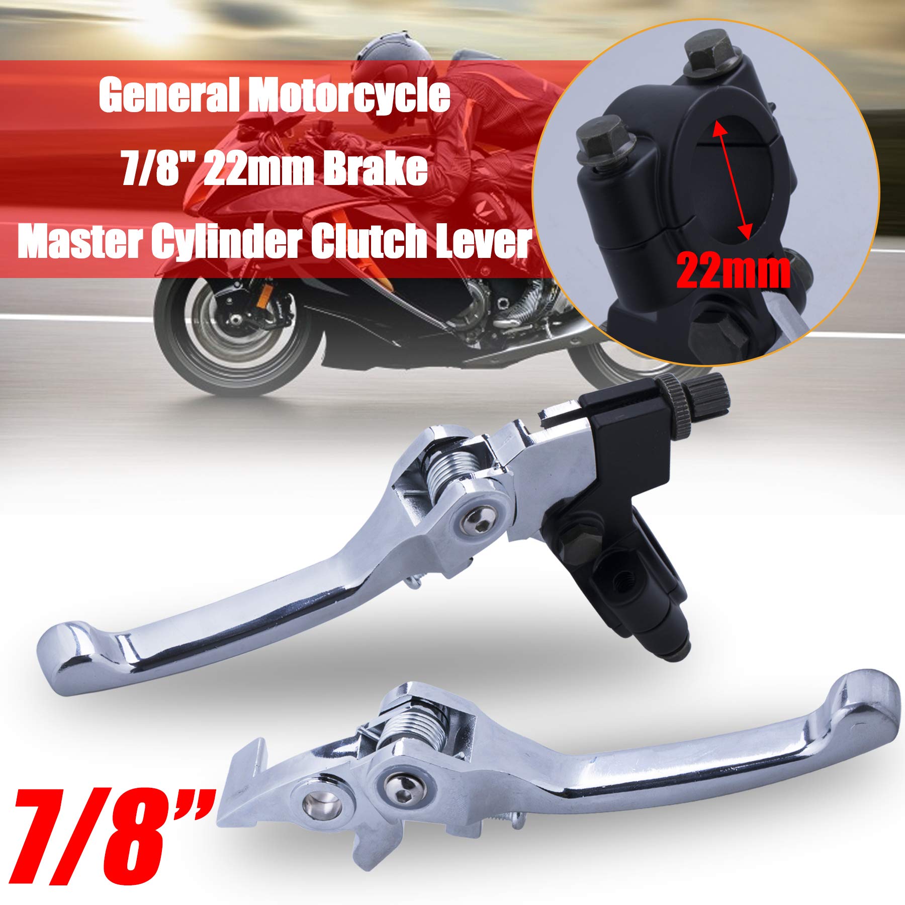 Cncmotok Folding Aluminum Clutch Brake Lever For 22Mm 7/8 Inch Handlebar 110Cc 125Cc 140Cc Ttr 125Cc Ssr Xmotos Apollo 125 Pit Dirt Bike Motorcycle
