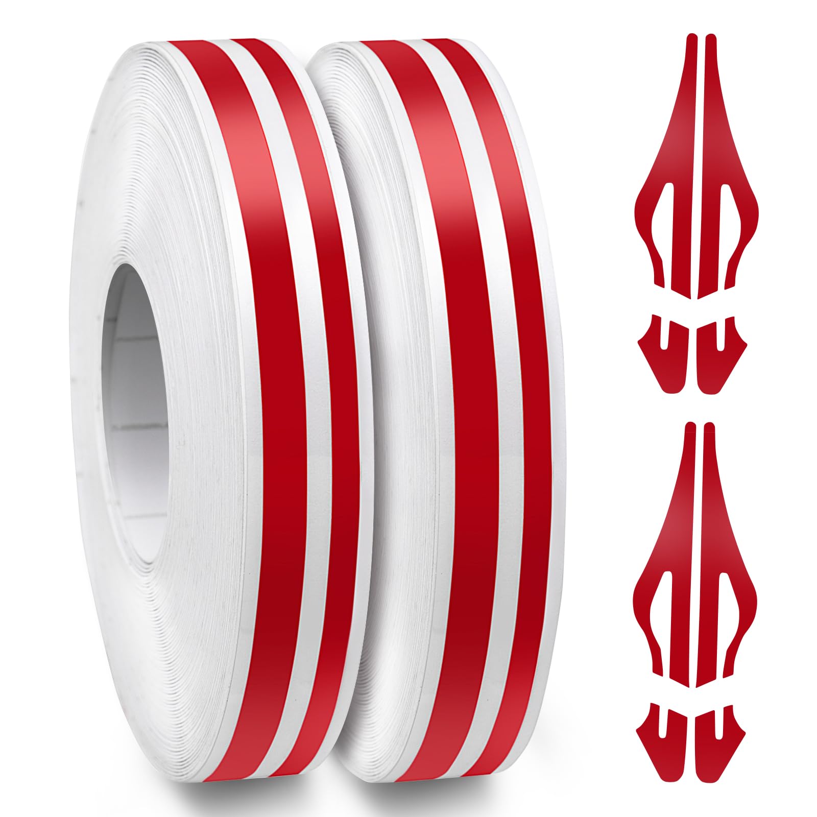 Spurtar Car Pinstripe Tape, Pinstriping Automotive Tape, Red Vinyl Thin Car Fine Line Decals, Motorcycle Boat, Racing Stripes, 2