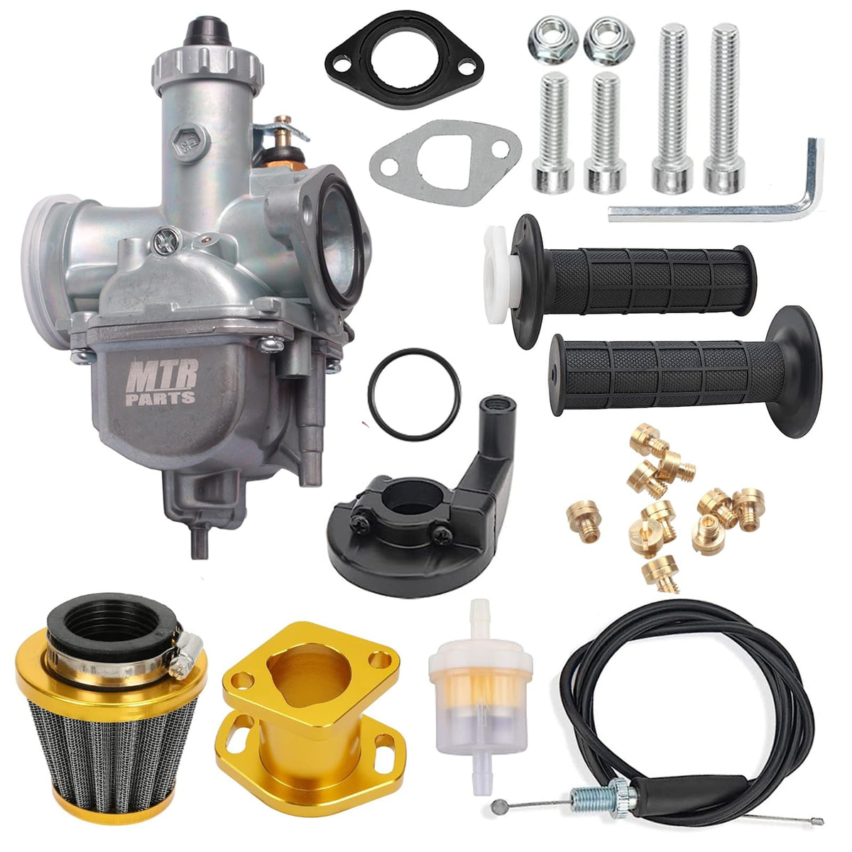 VM22 Carburetor Predator 212CC 196cc CT200U KT196 Moto Mini Bike Race and Go Kart 6.5HP Baja Warrior Heat - Includes MB165 MB200