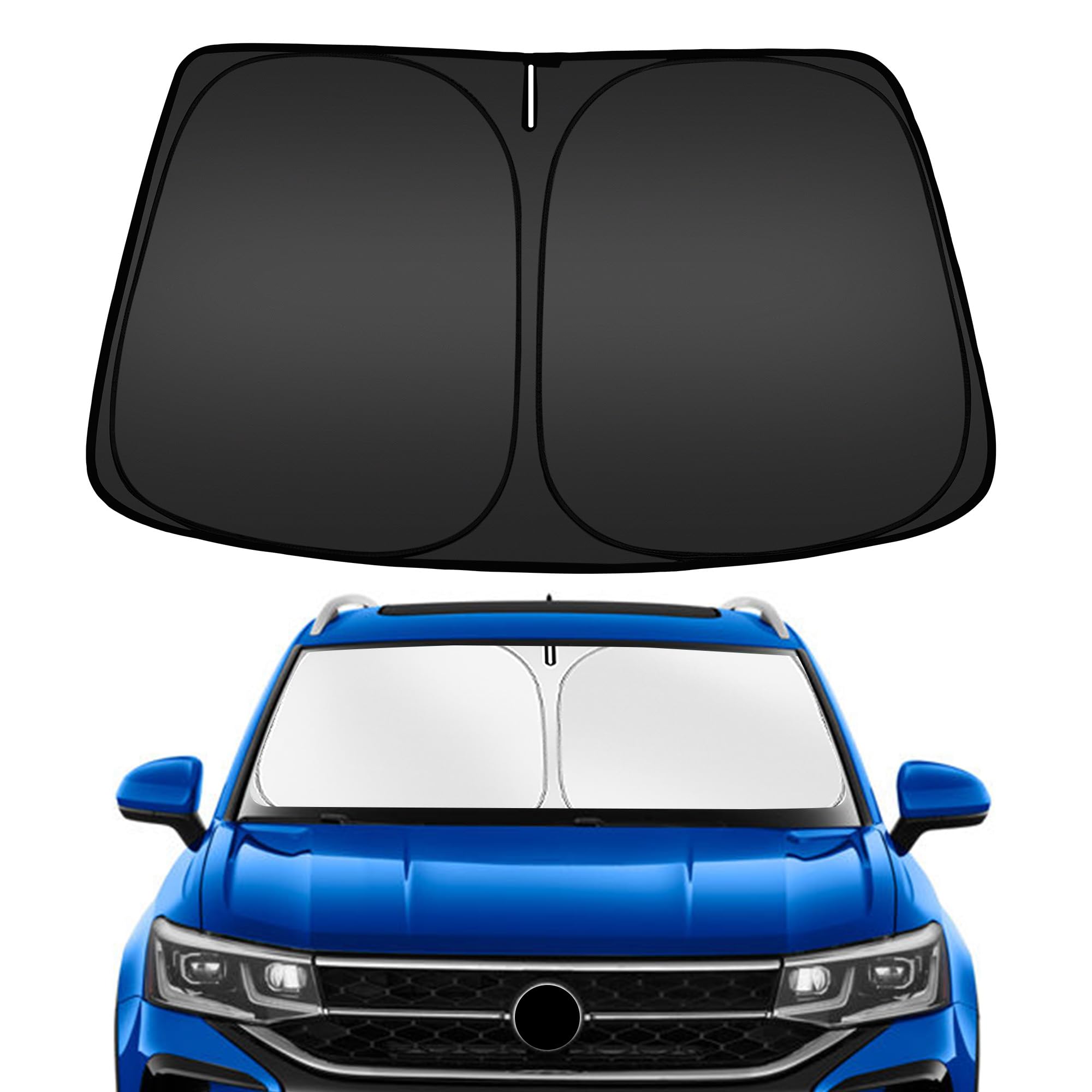 ARISMOTOR Windshield Sun Shade for Volkswagen VW Taos 2022-2025, Custom Fit Foldable Front Window Sunshade Sun Visor Protector, 