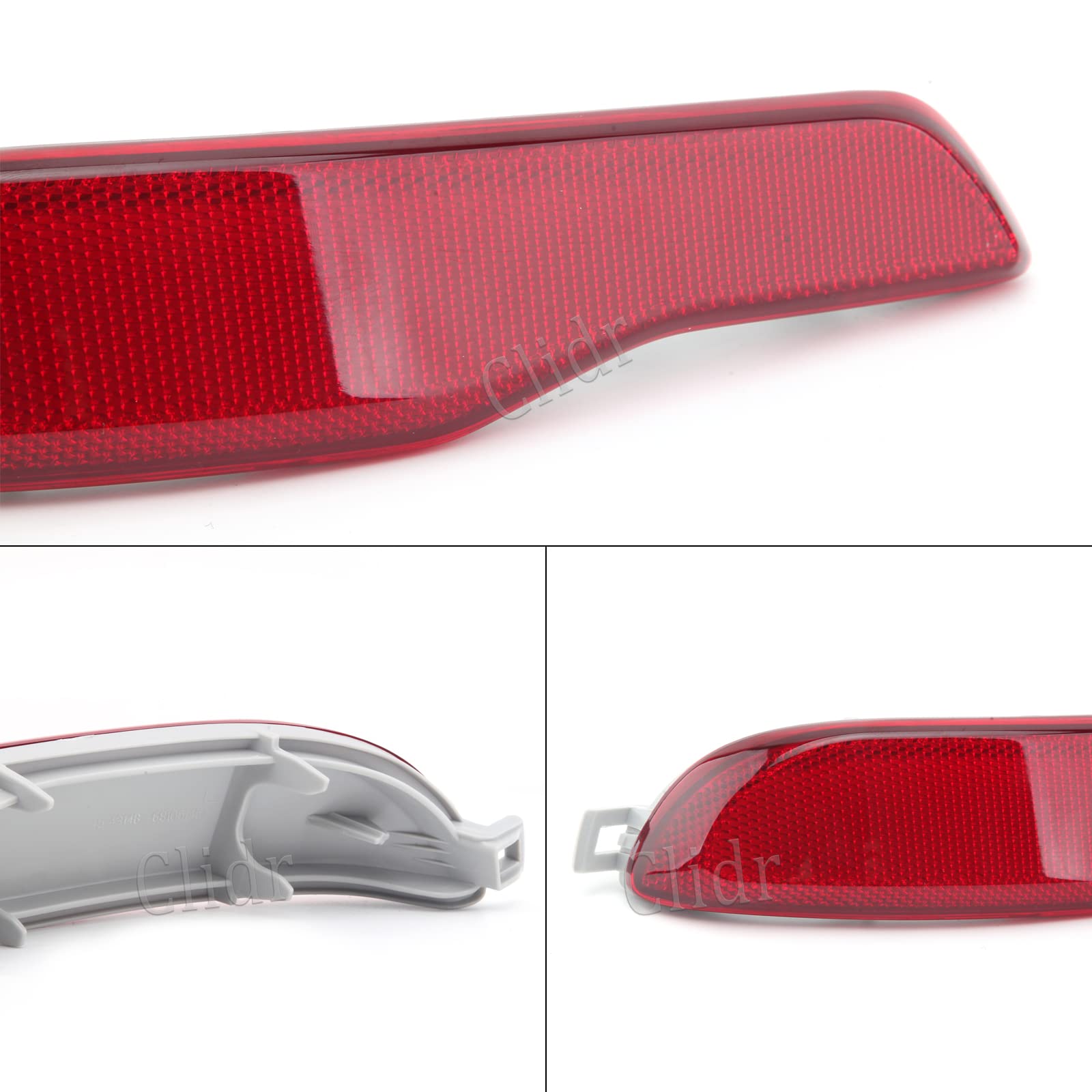 Clidr Rear Bumper Reflector For 2014 2015 2016 2017 2018 Jeep Cherokee 68105144Ac Passenger Side (Right)