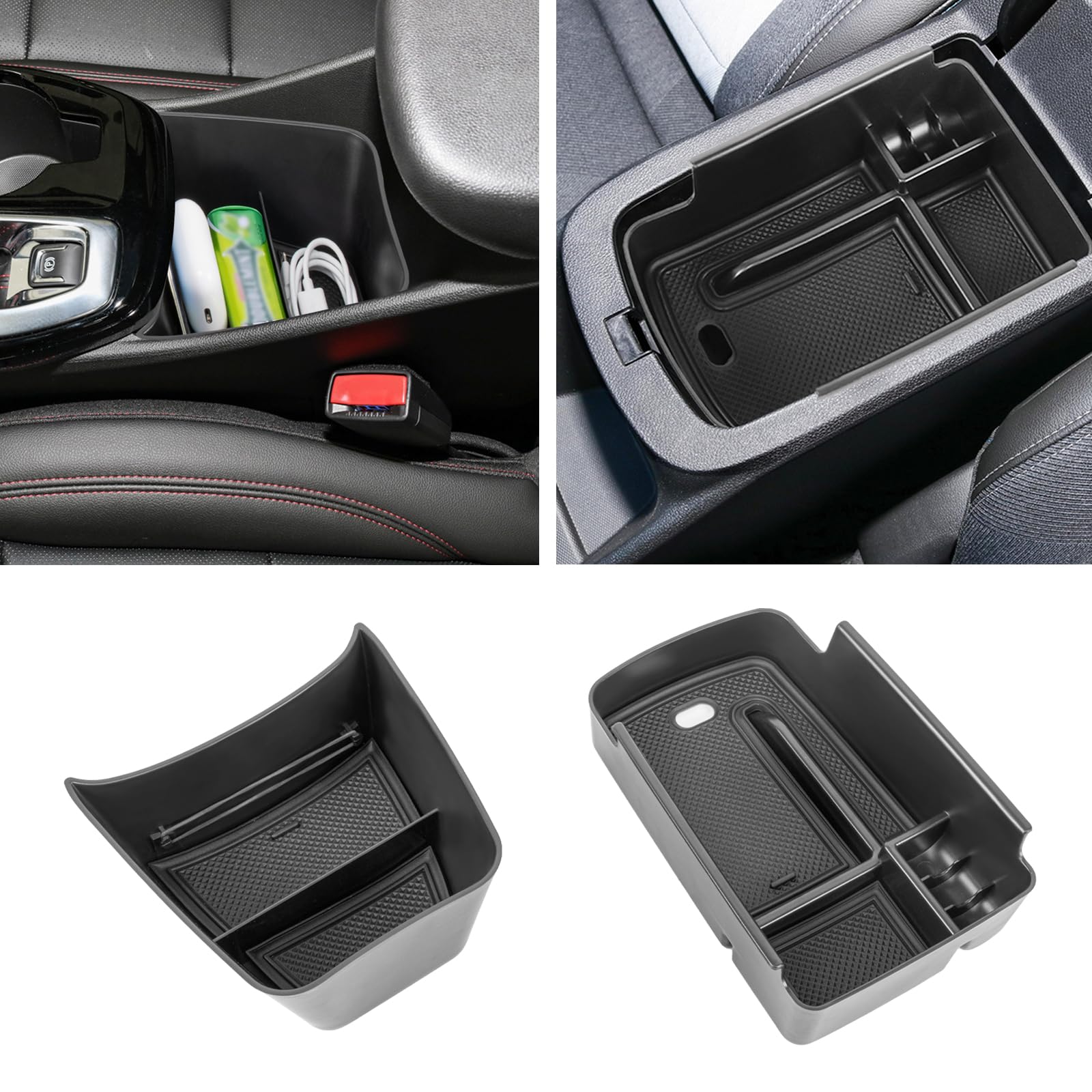 Neepiar Center Console Organizer Compatible with 2023 2024 Chevy Trax Armrest Storage Box and Center Console Middle Storage Tray