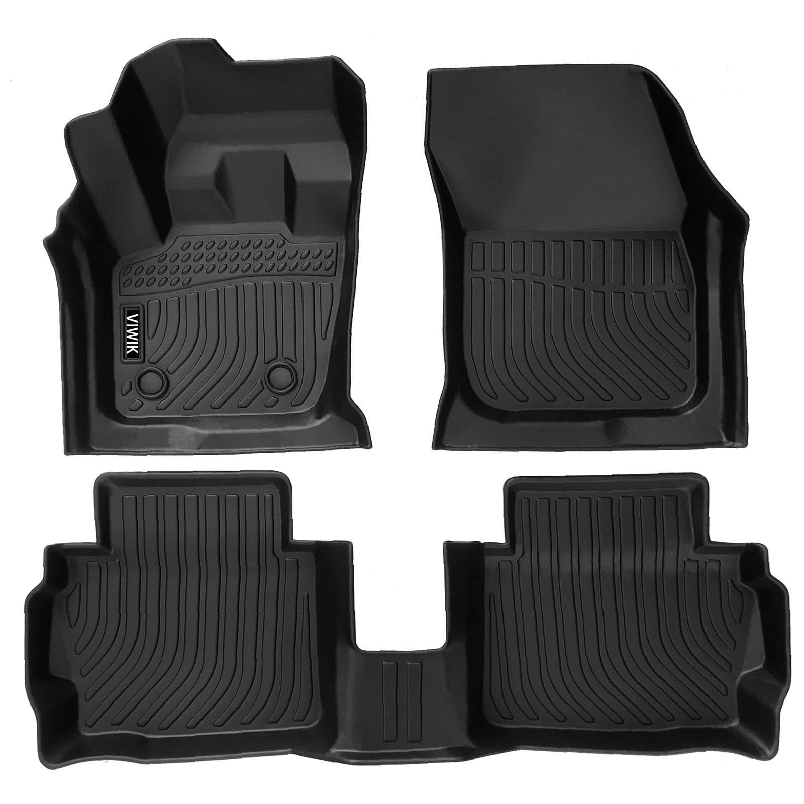 Viwik Floor Mats For Ford Fusion/Lincoln Mkz 2016-2013, Anti Slip 3D Floor Liners, Tpe Waterproof Car Mats, Custom Fit All Weath