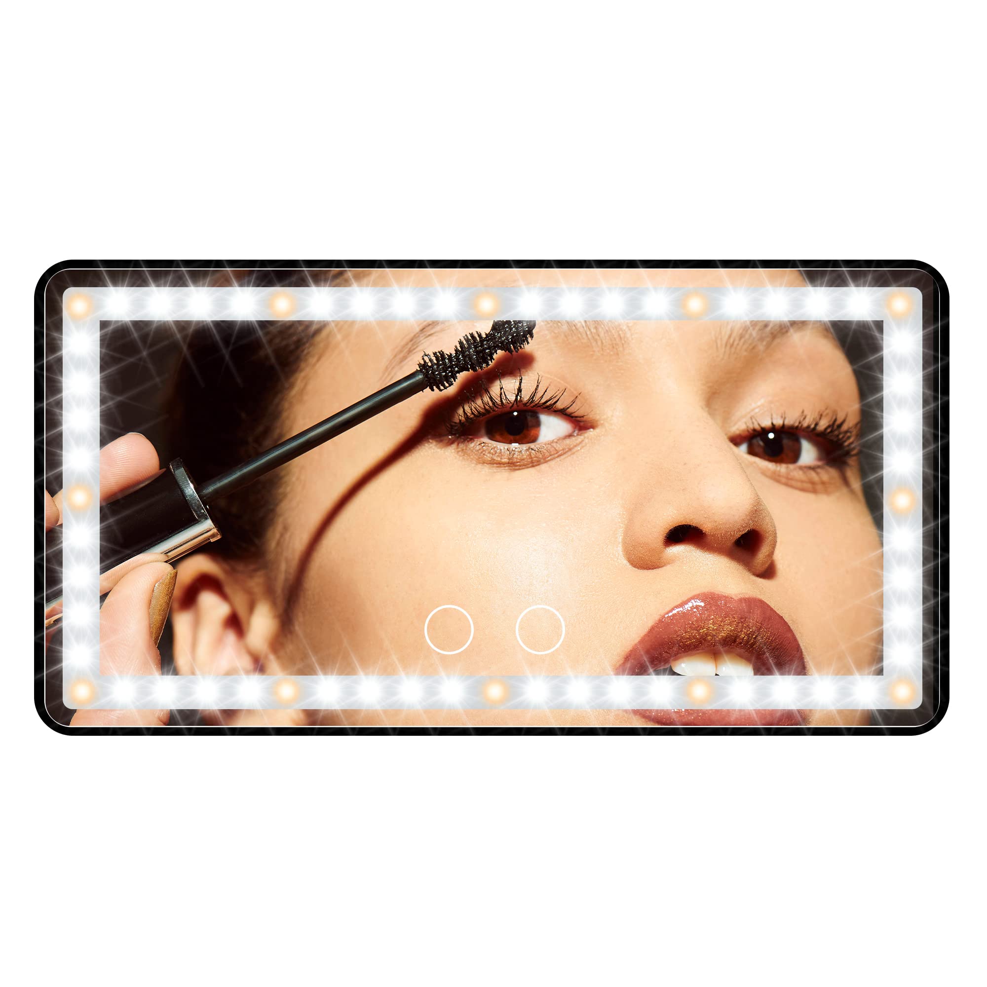 Car Sun Visor Vanity Mirror: Rechargeable Led Makeup Mirror With 3 Light Modes & Dimmable Touch Screen - Car Mirror Accessories For Women Girl