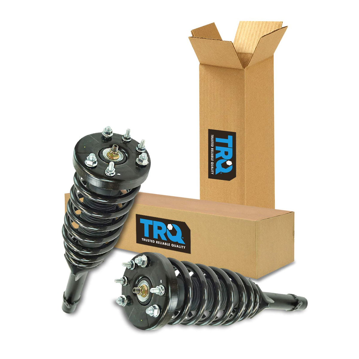 Trq Front Strut & Coil Spring Assembly Set Driver & Passenger Sides Compatible With 10-11 Honda Accord Crosstour 12 Crosstour