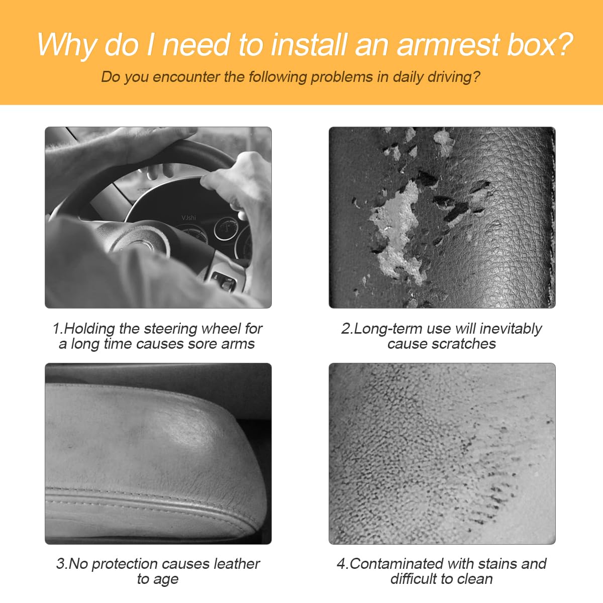 Osilly Auto Center Console Pad, 11.8'' x 7.9'' Furry Armrest Cover Universal for SUV/Truck/Car, Warm Winter Premium Faux Sheepsk