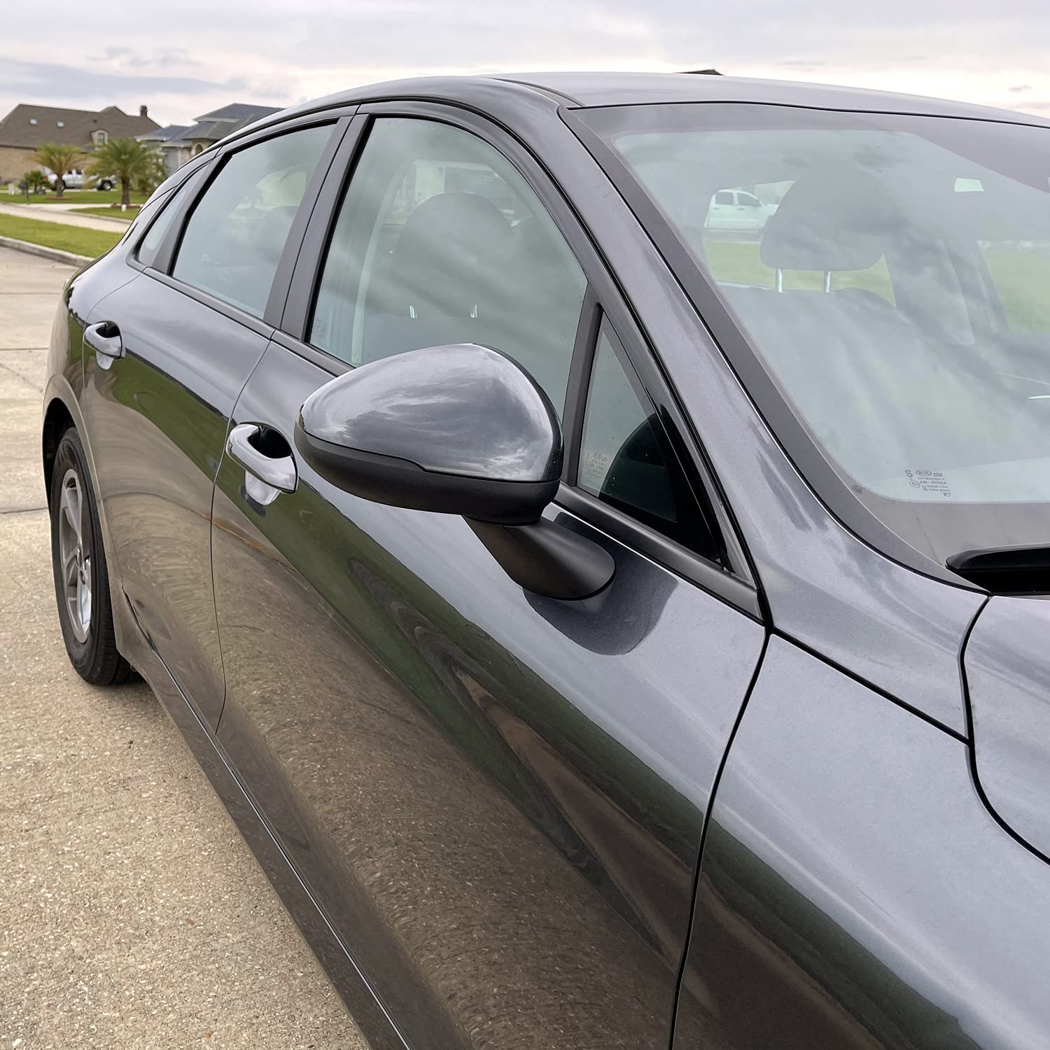 Slickmod Chrome Delete Blackout Vinyl Overlay For 2021-2022 Kia K5 Window Trim (Gloss Black)