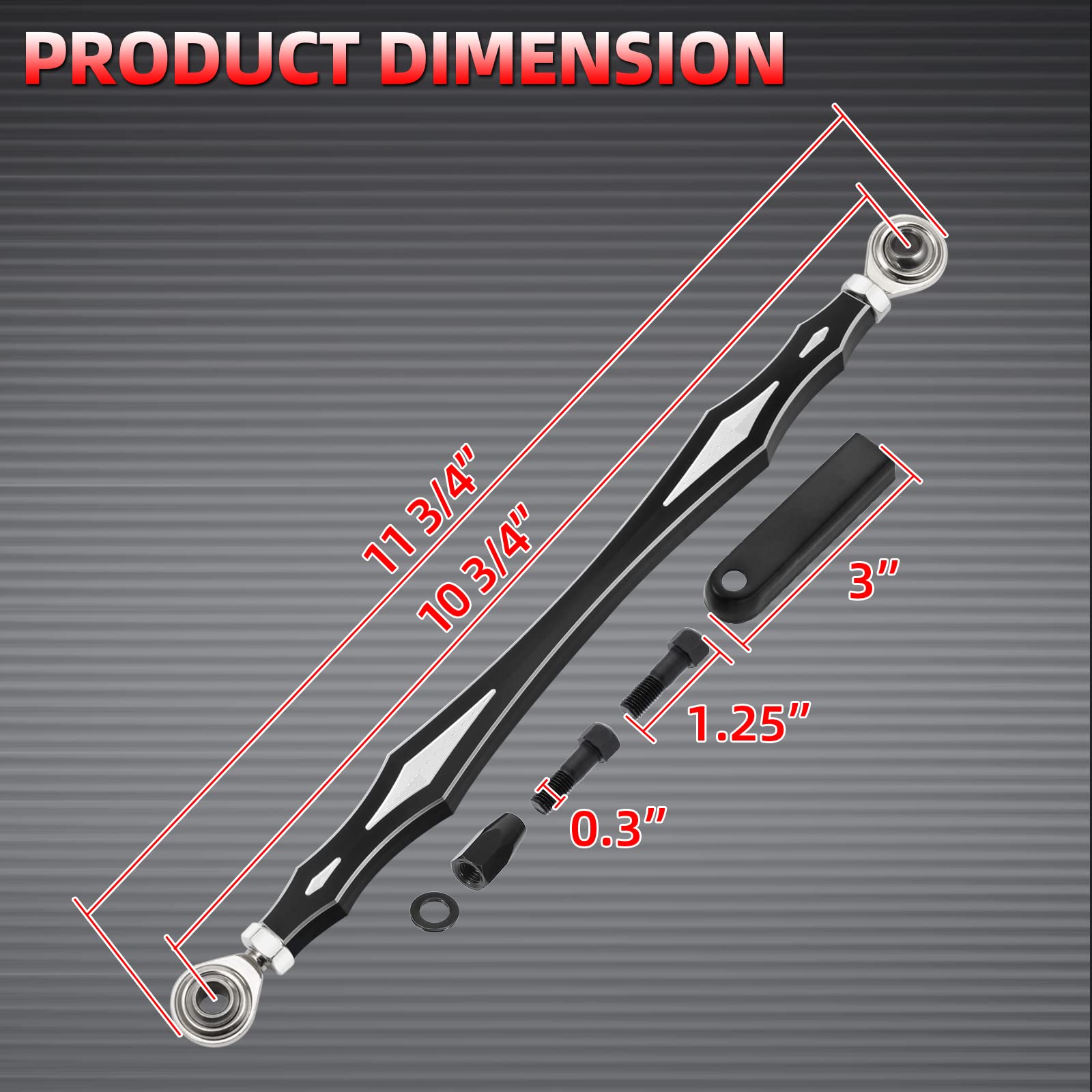 Amazicha Black Shift Linkage Gear Shifter Linkage Compatible For Harley Touring Electra Street Glide 1980-Later
