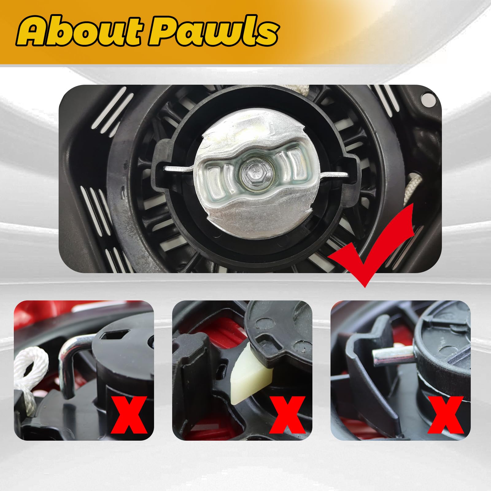 WOTIAN Recoil Starter Compatible with Champion 212cc 196cc 224cc Pull Start Assembly Generator Parts 3500w 4000w Part#22.061000.